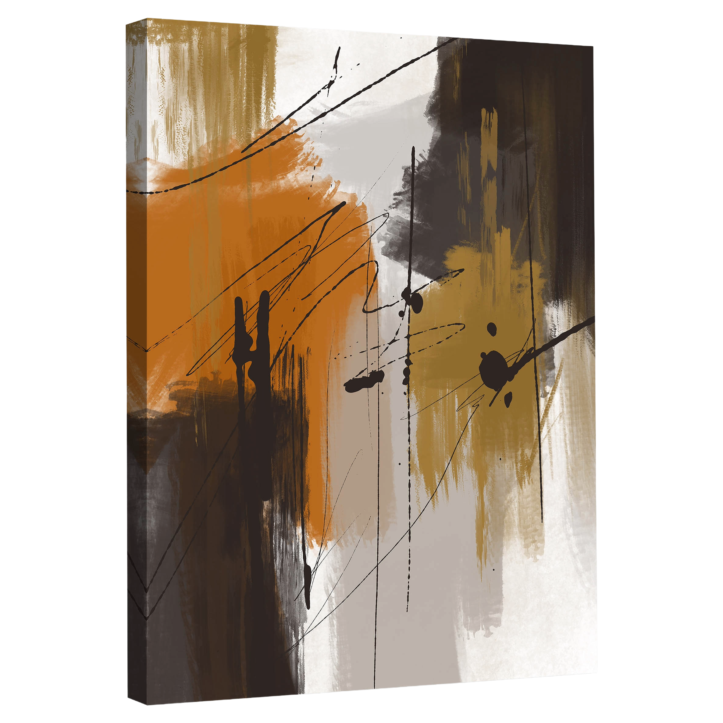 Tableau Abstrait Marron