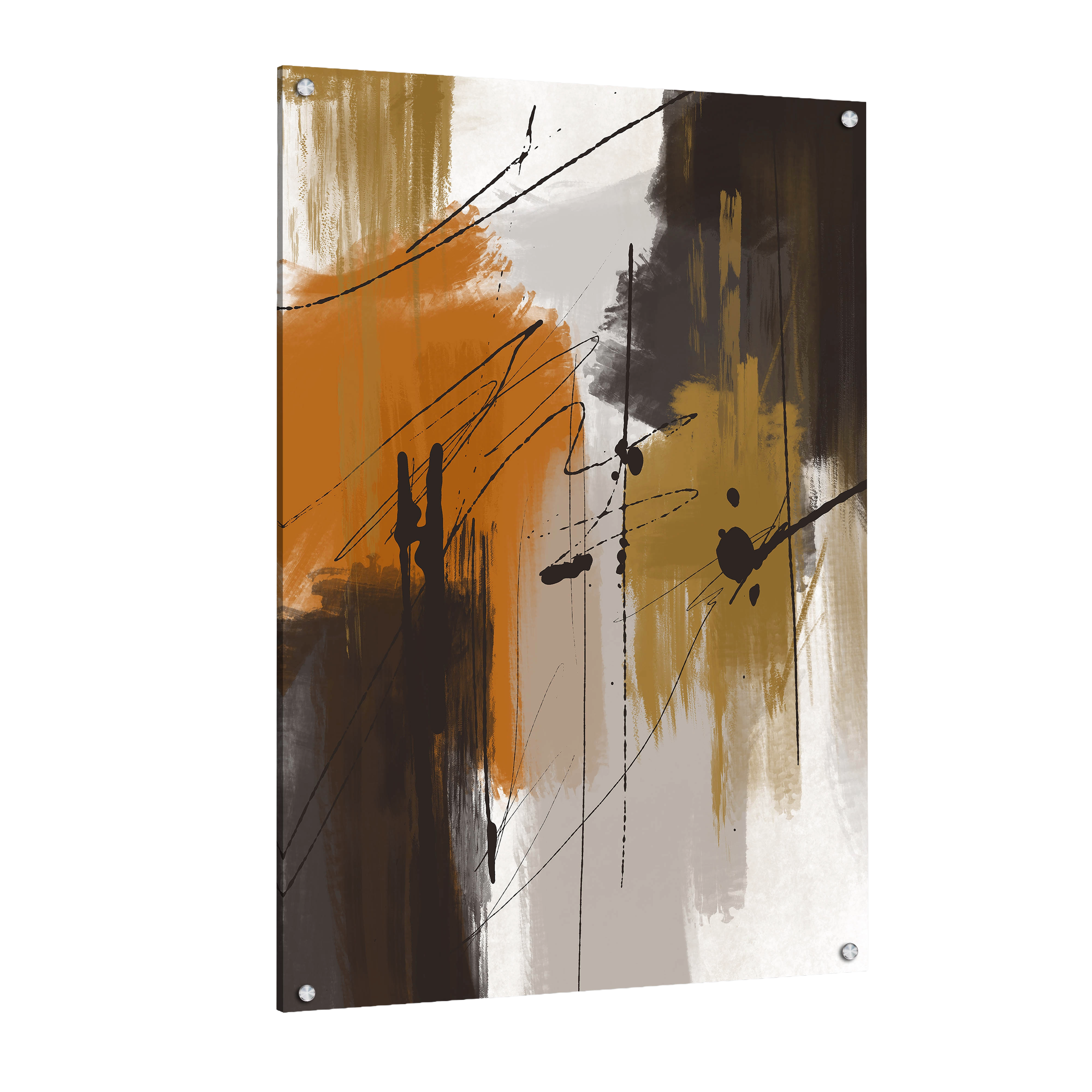 Tableau Abstrait Marron