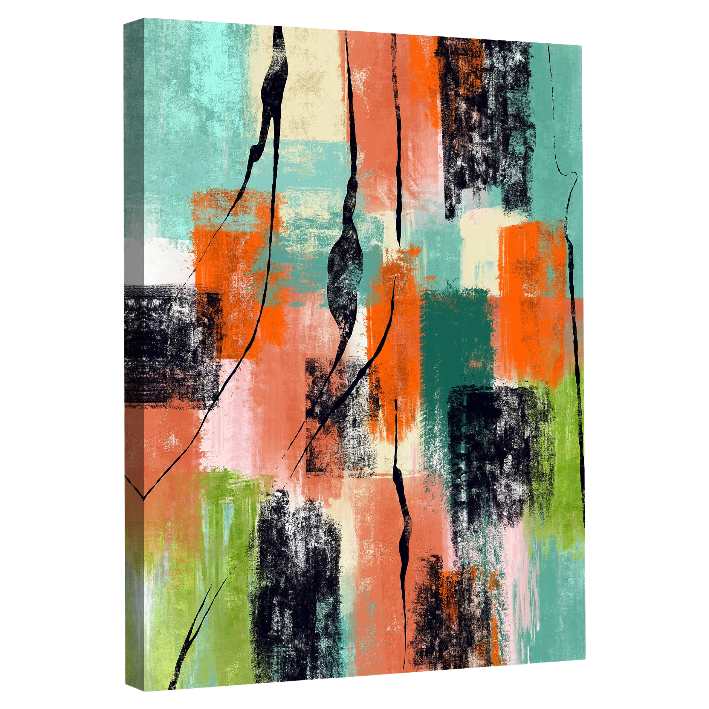 Tableau Peinture Abstrait Coloré