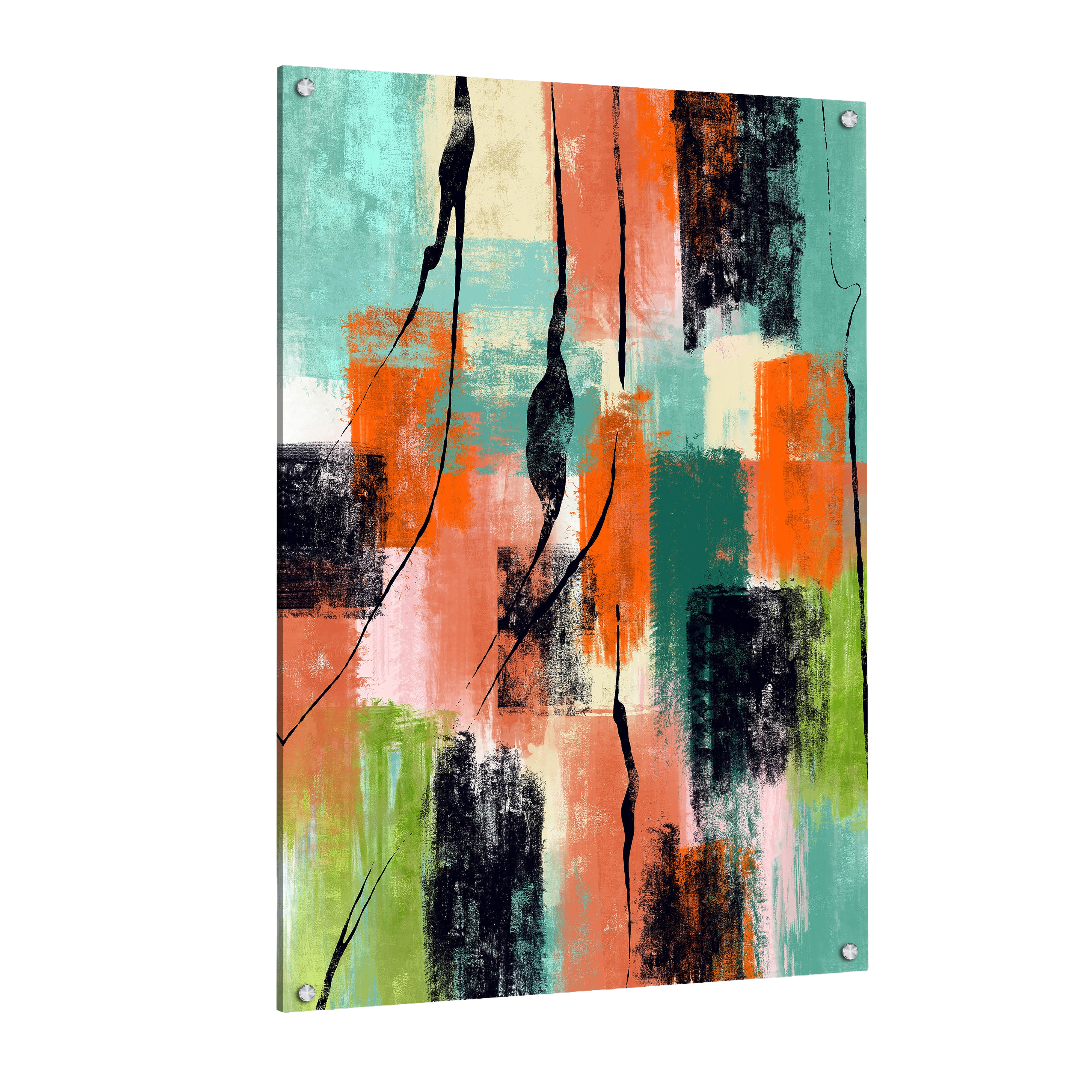 Tableau Peinture Abstrait Coloré