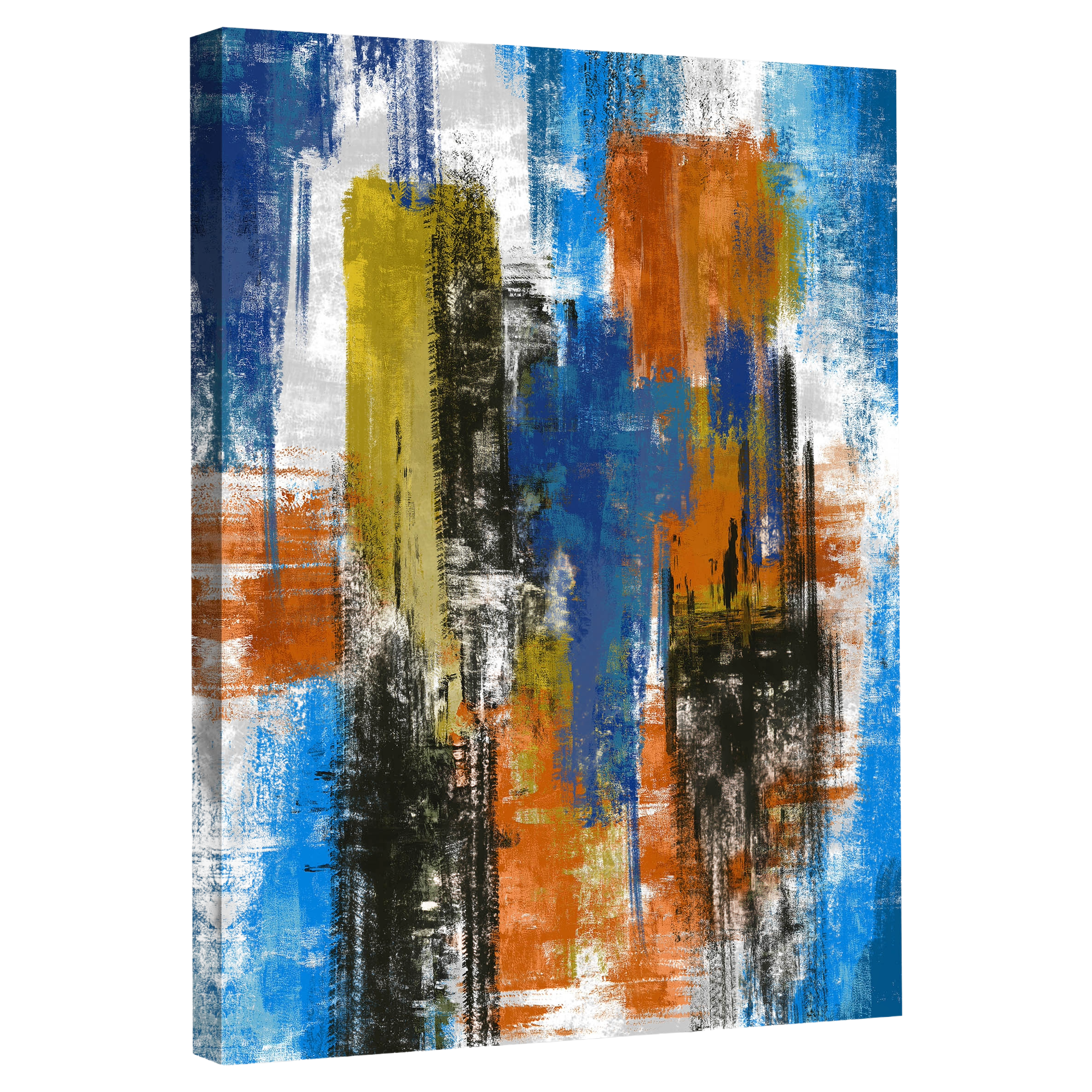 Tableau Abstrait Bleu Moderne