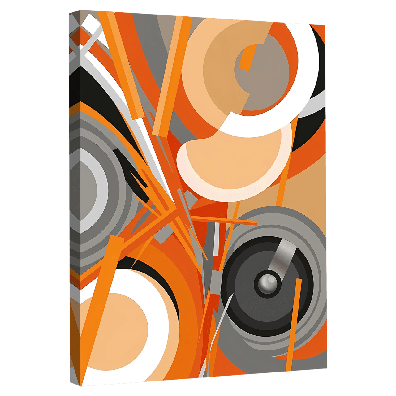 Tableau Abstrait Contemporain Orange - La Maison Du Tableau
