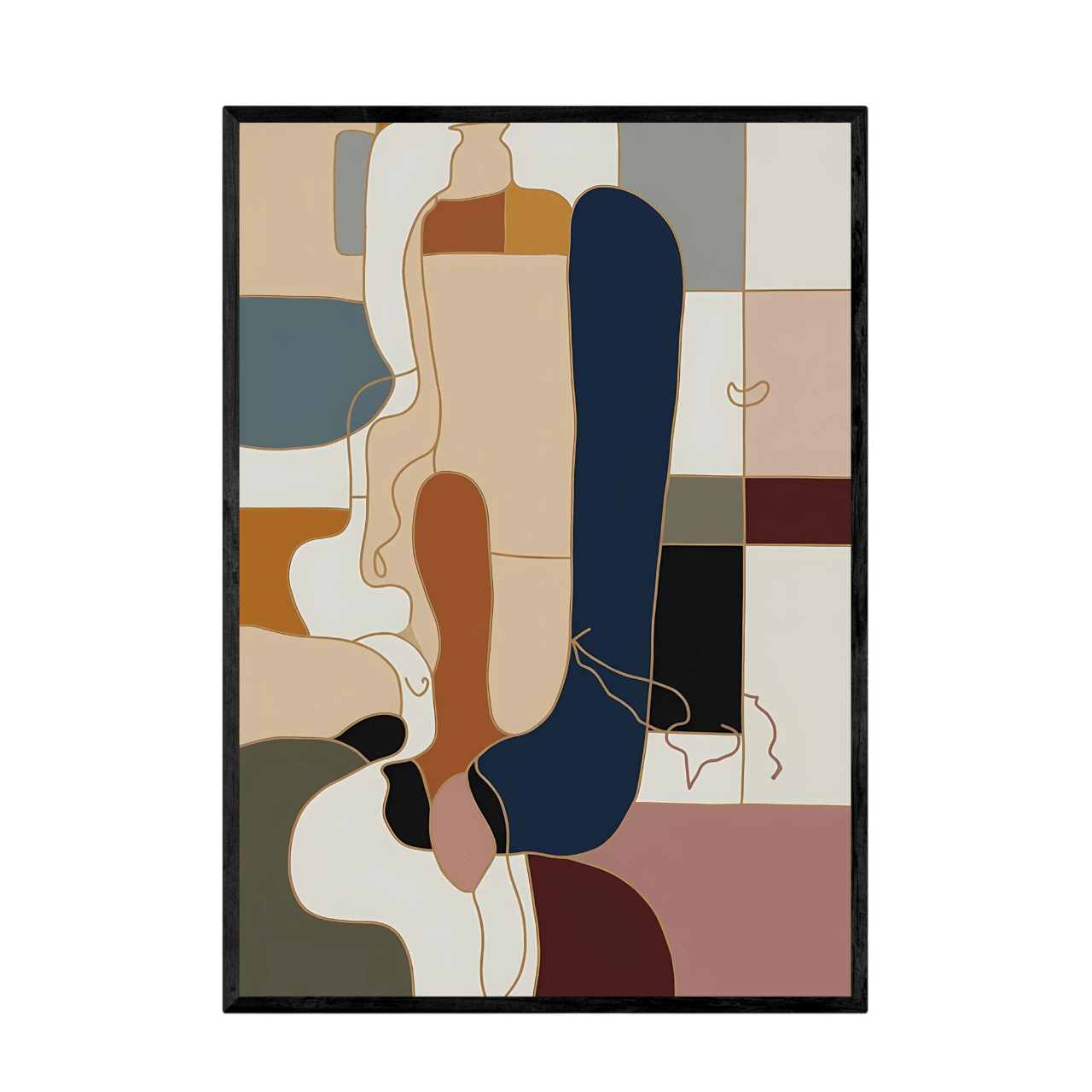 Tableau Abstrait Formes Libres - La Maison Du Tableau