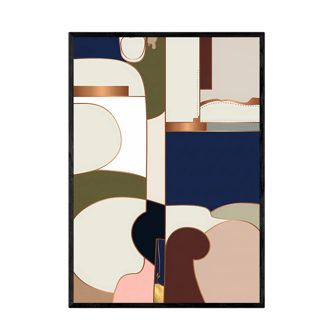 Tableau Abstrait Formes Organiques - La Maison Du Tableau