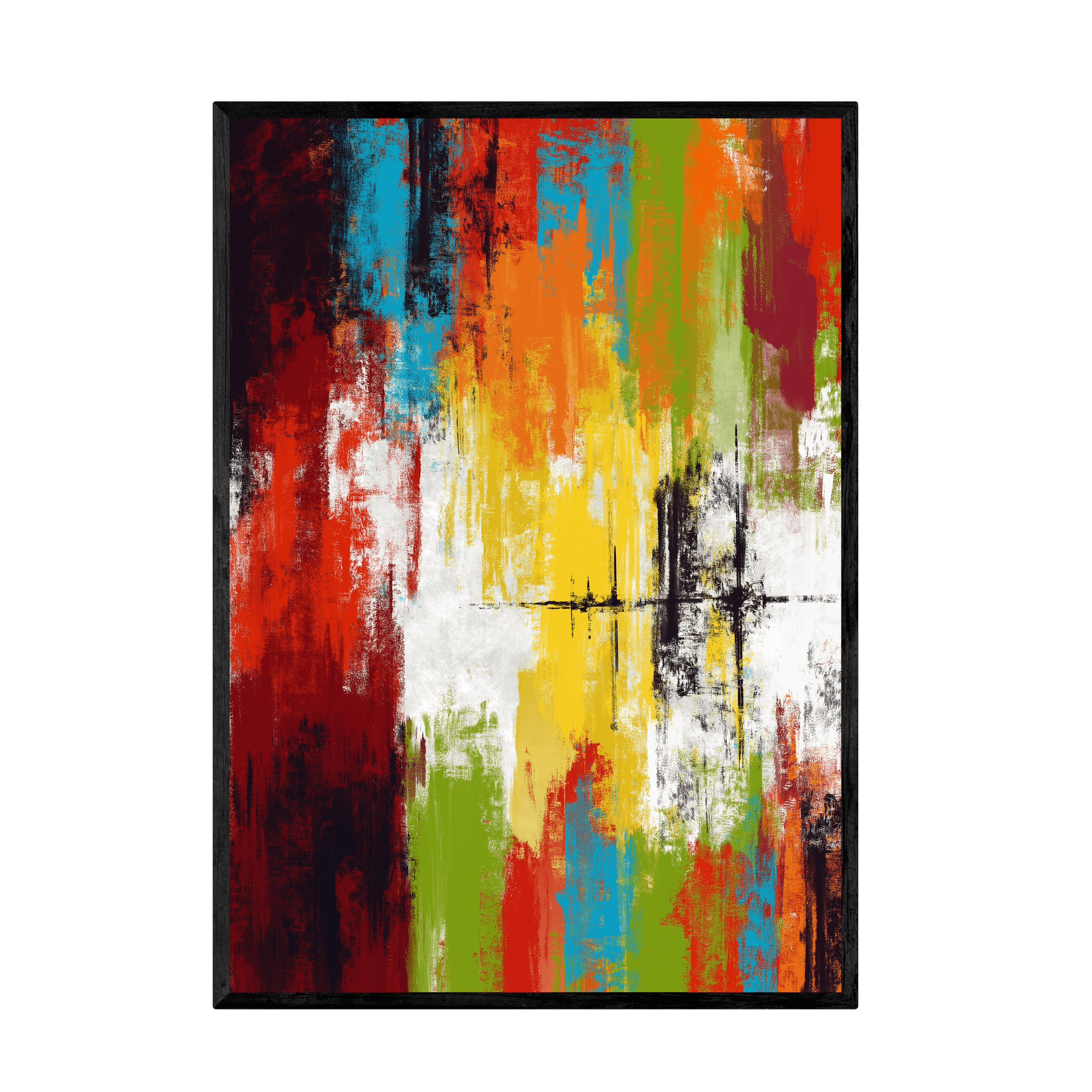 Tableau Abstrait Multicolore - La Maison Du Tableau