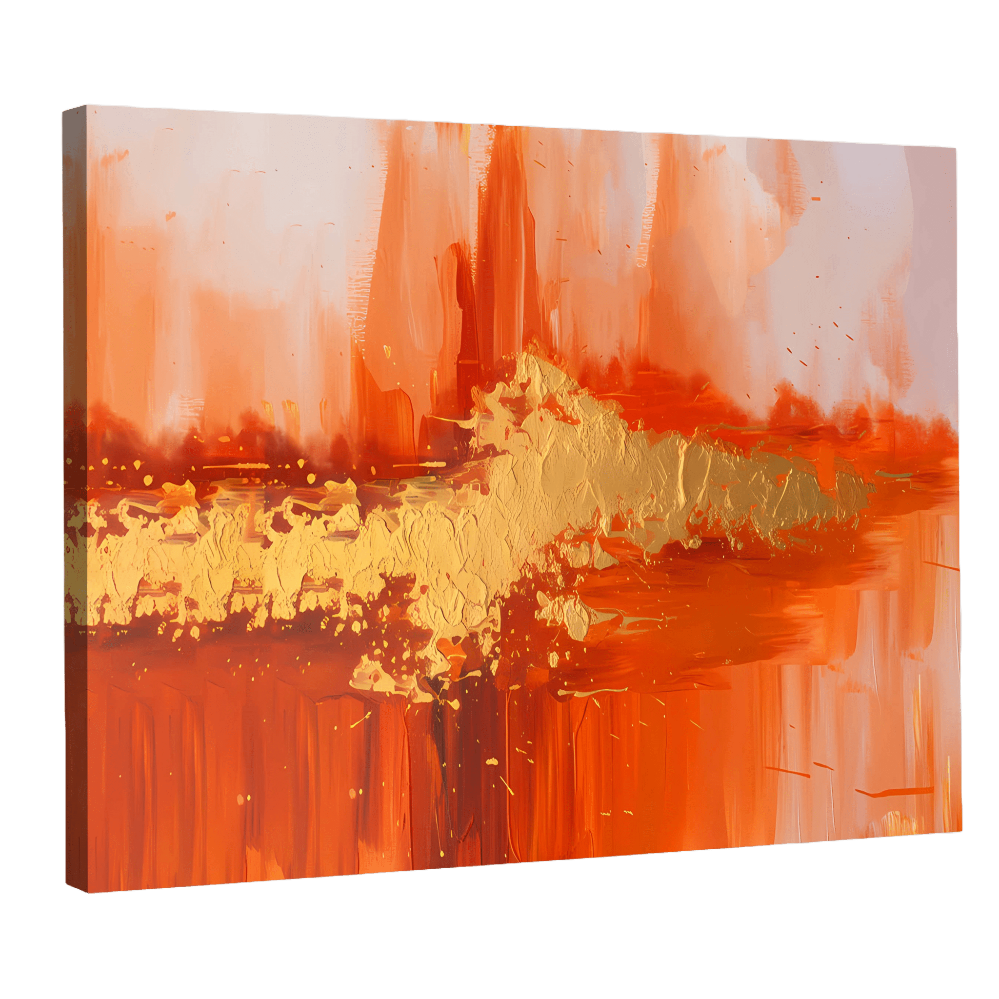 Tableau Abstrait Orange - La Maison Du Tableau