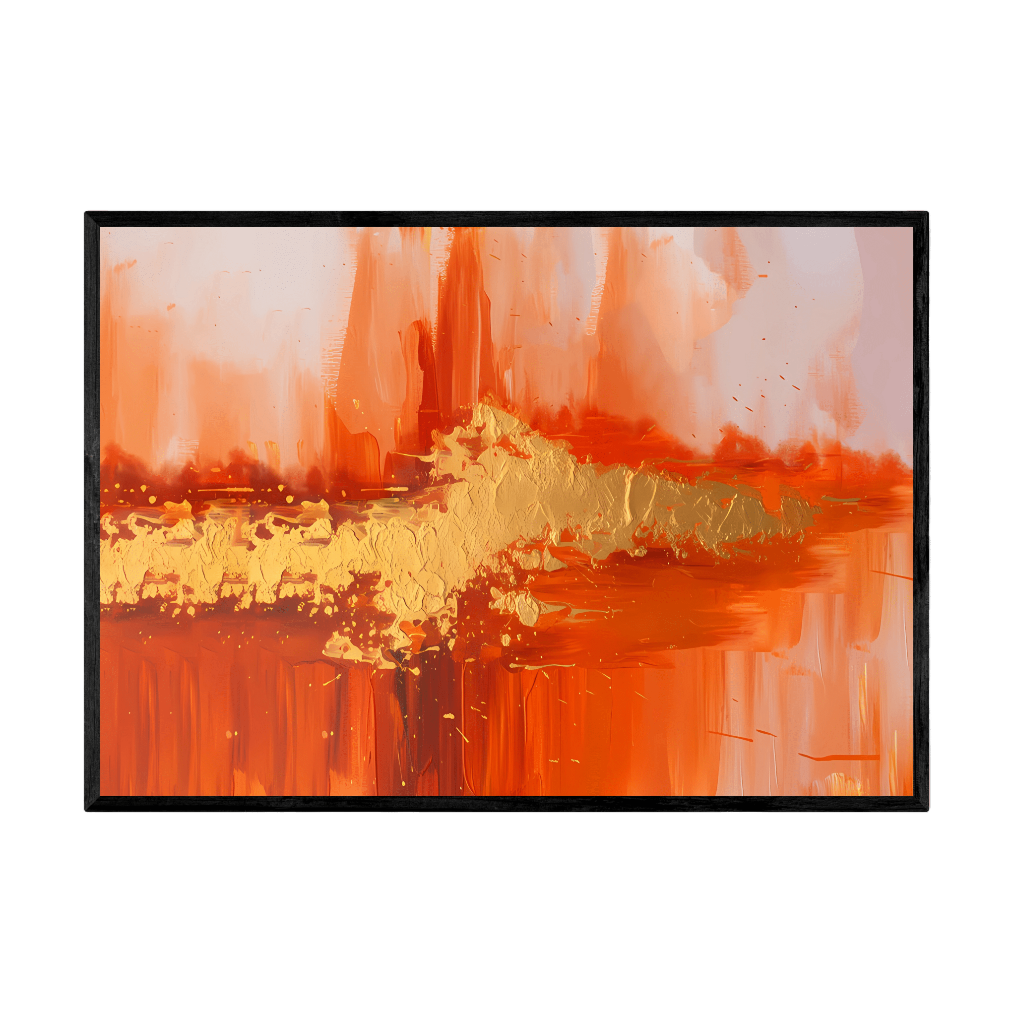 Tableau Abstrait Orange - La Maison Du Tableau