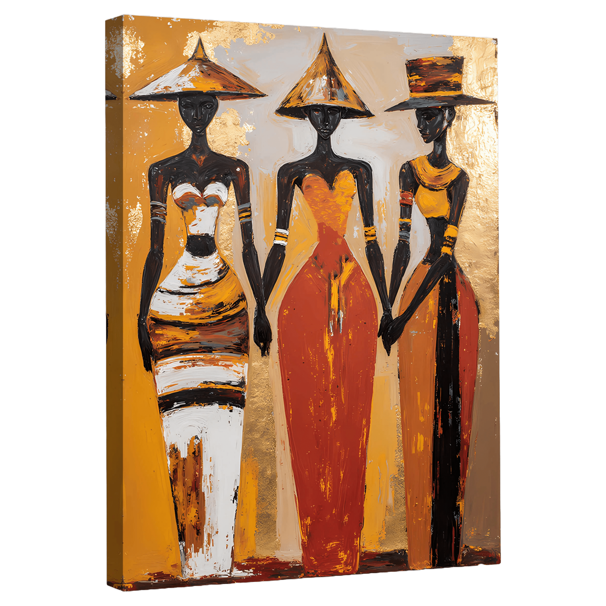 Tableau Africain Abstrait - La Maison Du Tableau