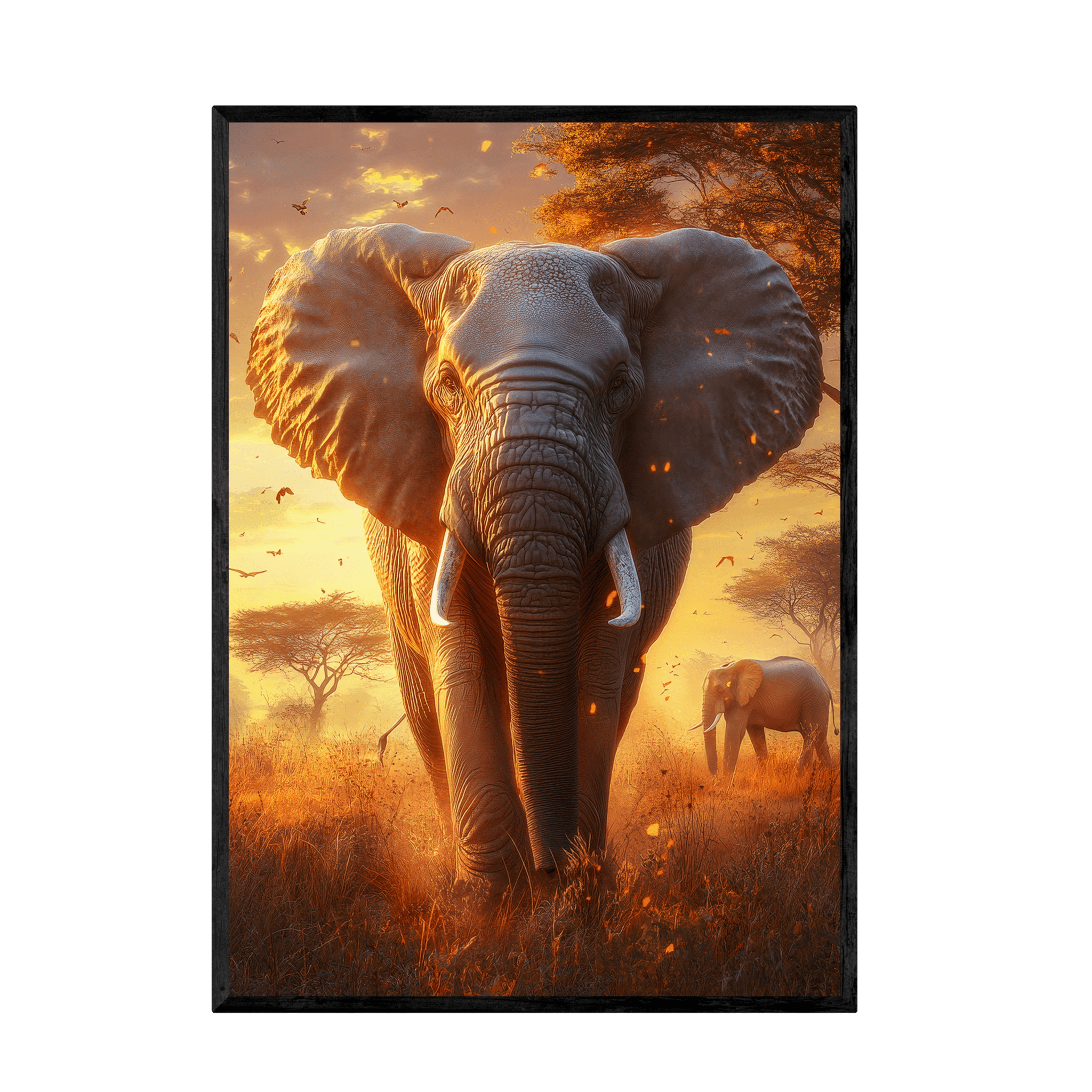 Tableau Africain Éléphant - La Maison Du Tableau