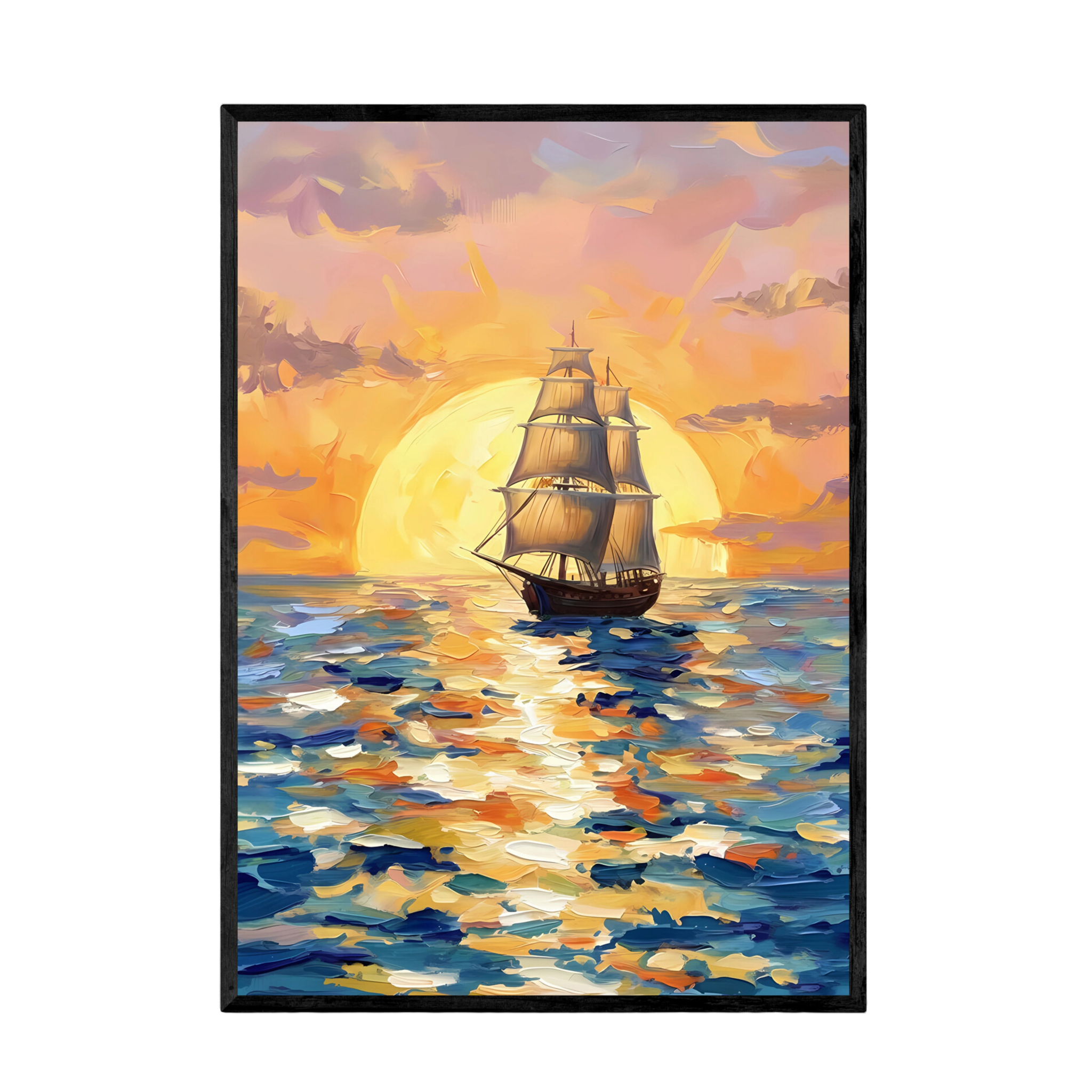 Tableau Bateau Abstrait - La Maison Du Tableau