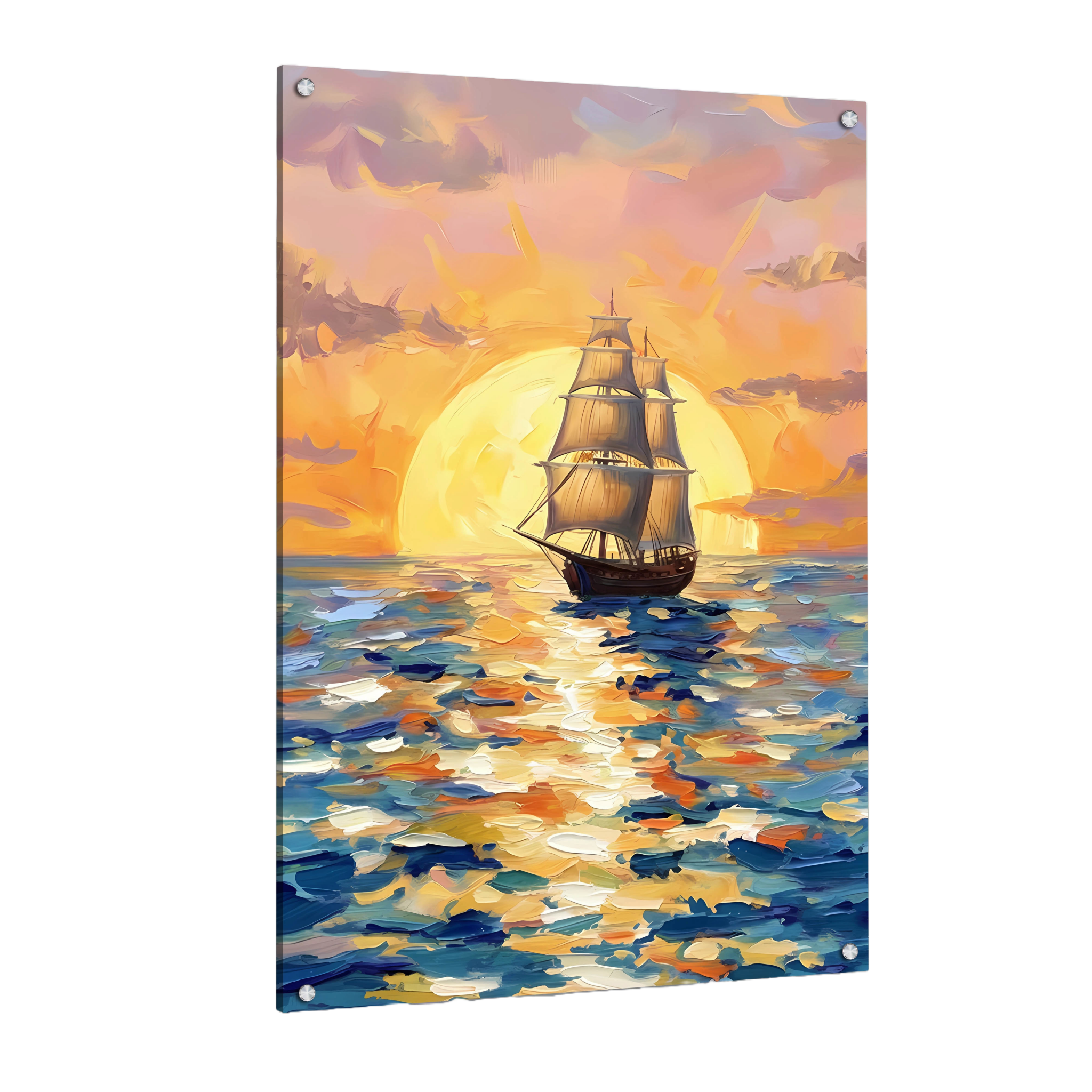 Tableau Bateau Abstrait - La Maison Du Tableau