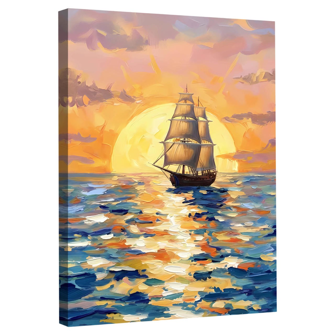 Tableau Bateau Abstrait - La Maison Du Tableau