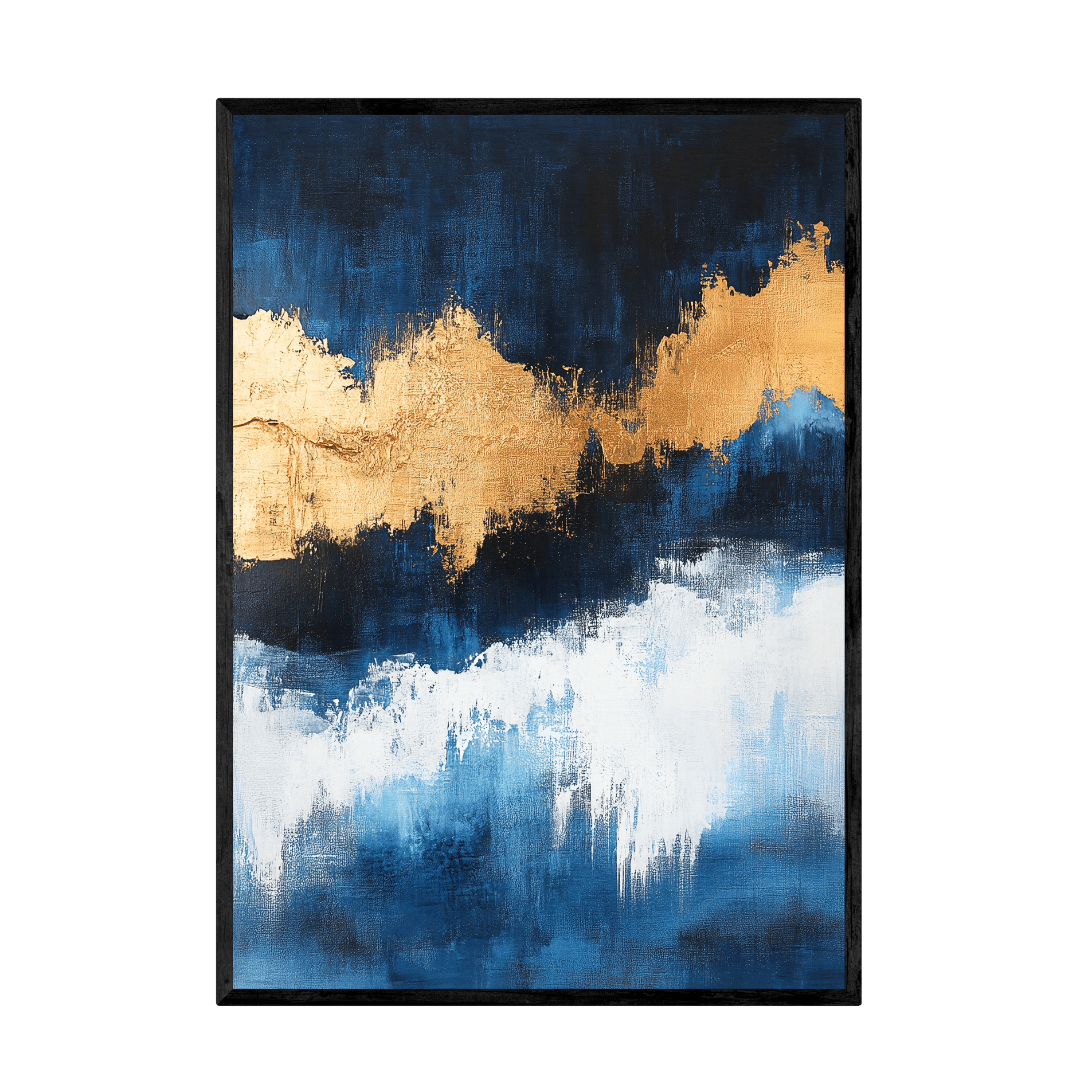 Tableau Bleu Abstrait - La Maison Du Tableau