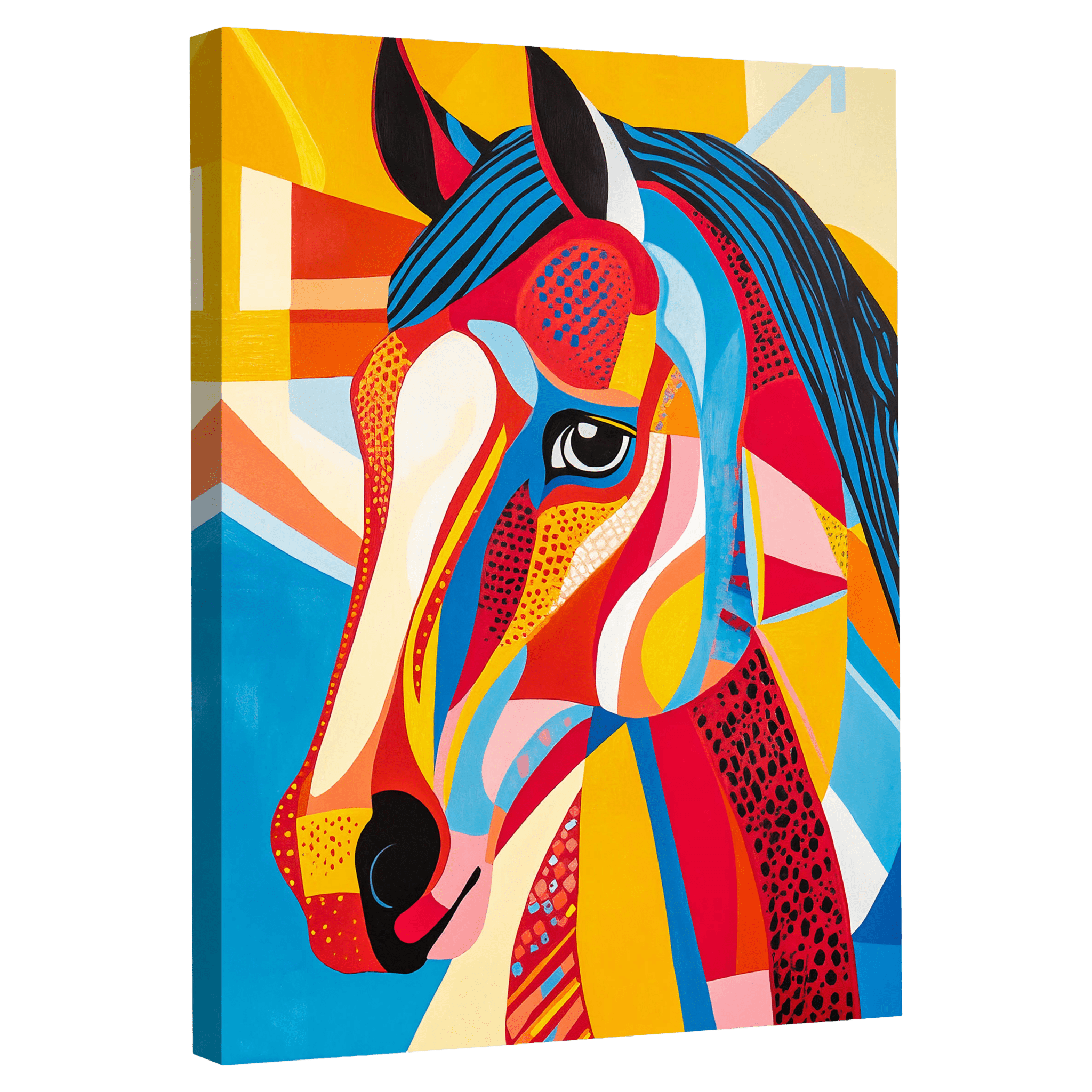 Tableau Cheval Abstrait - La Maison Du Tableau