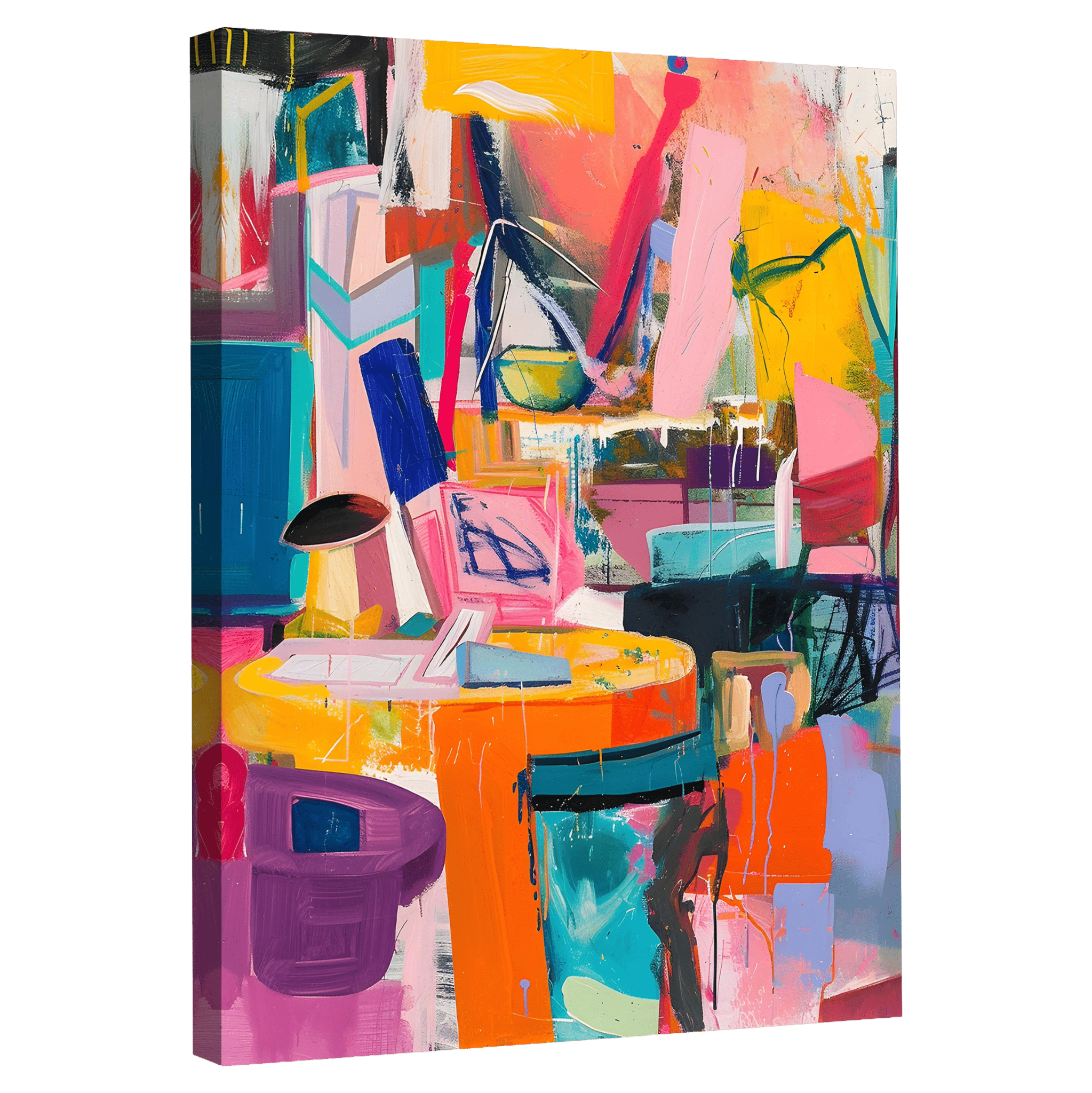 Tableau Coloré Abstrait - La Maison Du Tableau