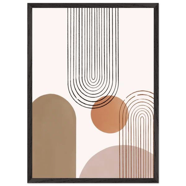 Tableau Minimaliste Arches Terracotta Modernes - La Maison Du Tableau