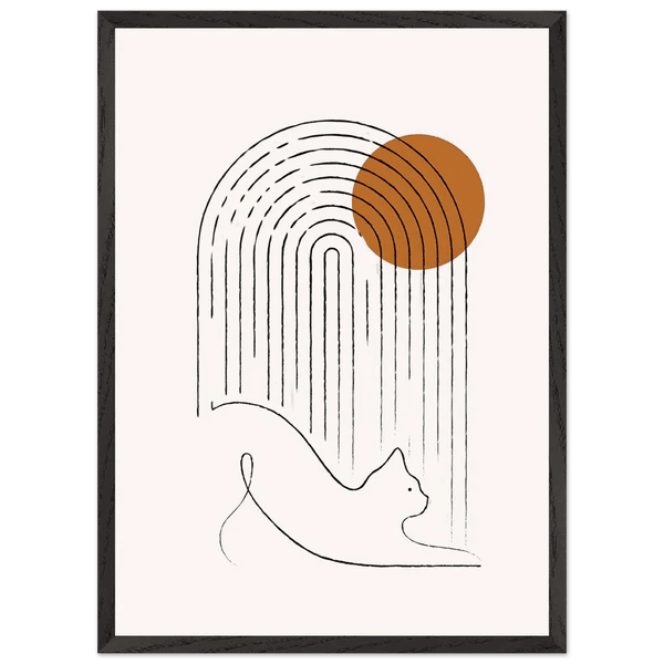 Tableau Minimaliste Chat Zen - La Maison Du Tableau