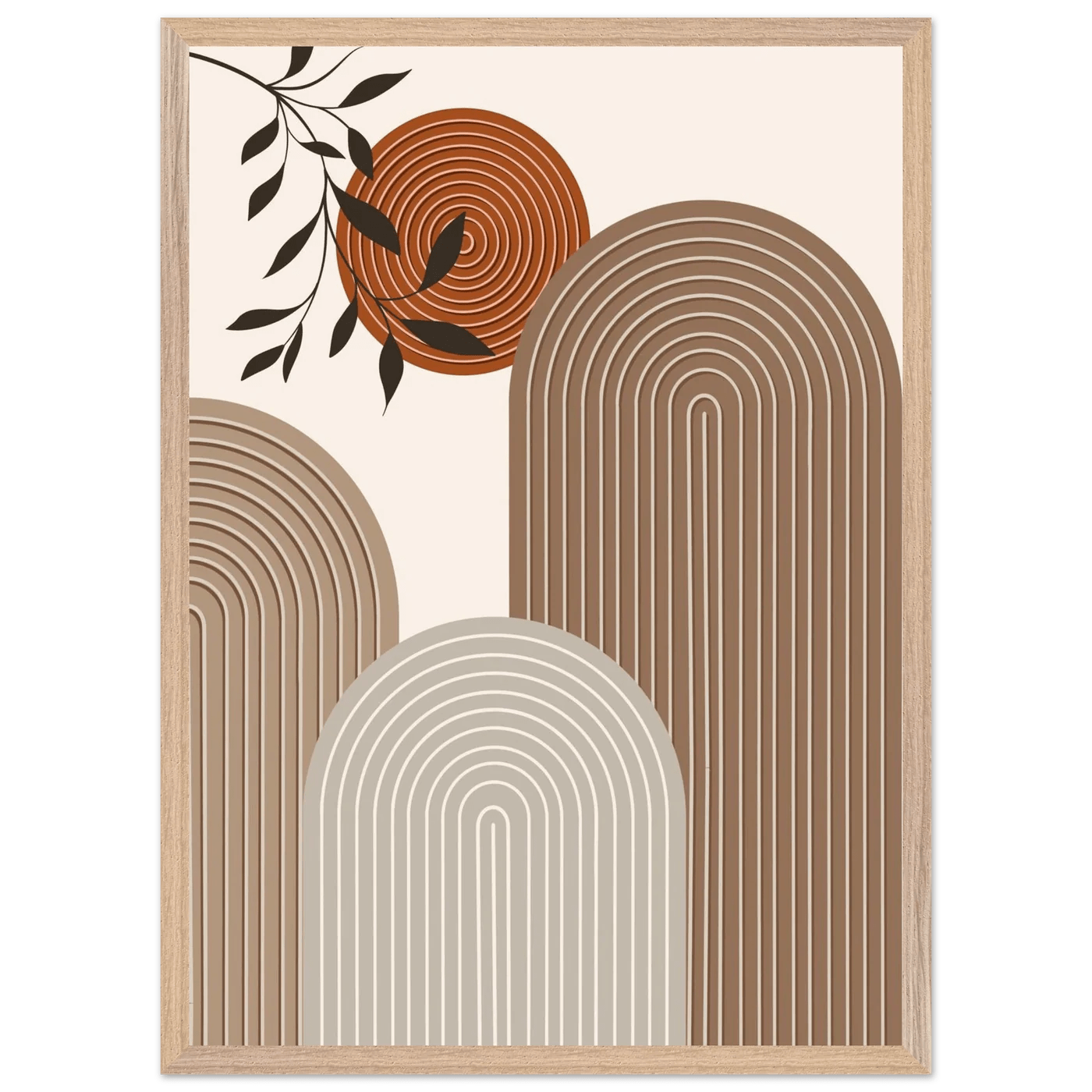 Tableau Minimaliste Courbes Bohèmes - La Maison Du Tableau