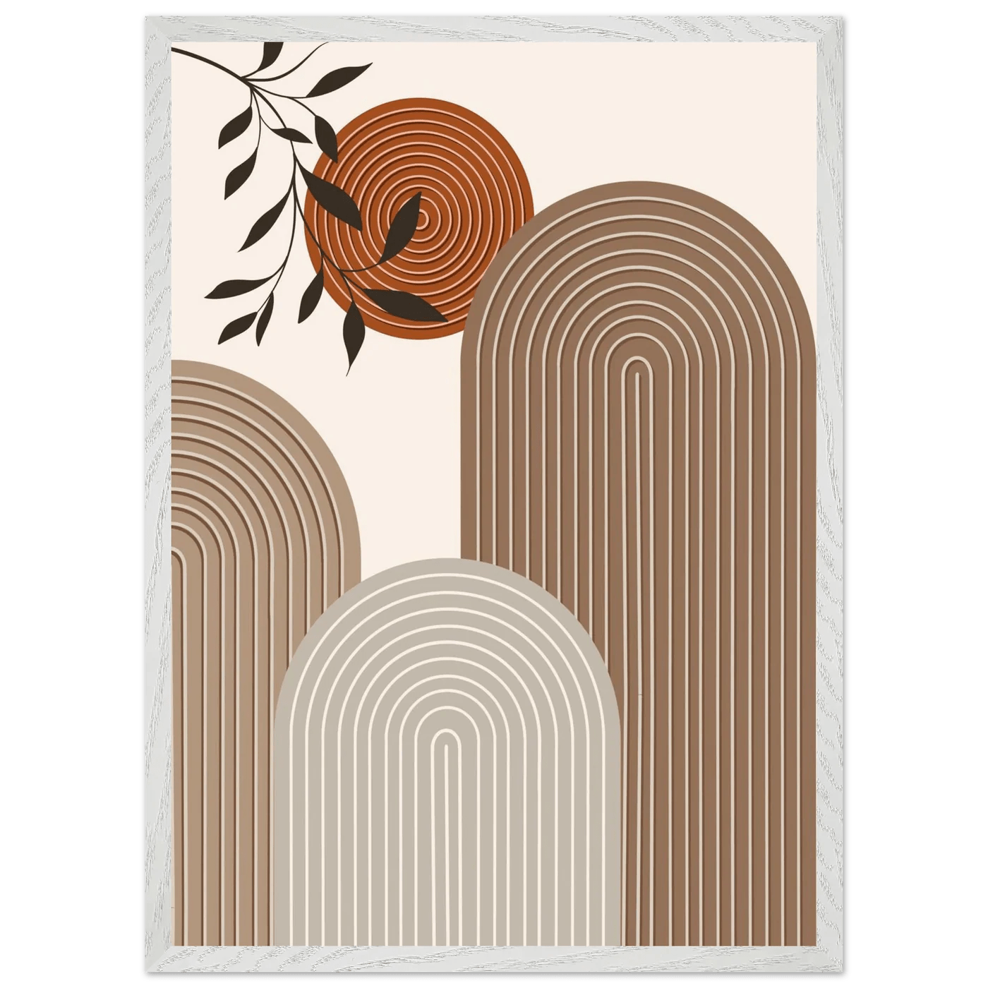 Tableau Minimaliste Courbes Bohèmes - La Maison Du Tableau