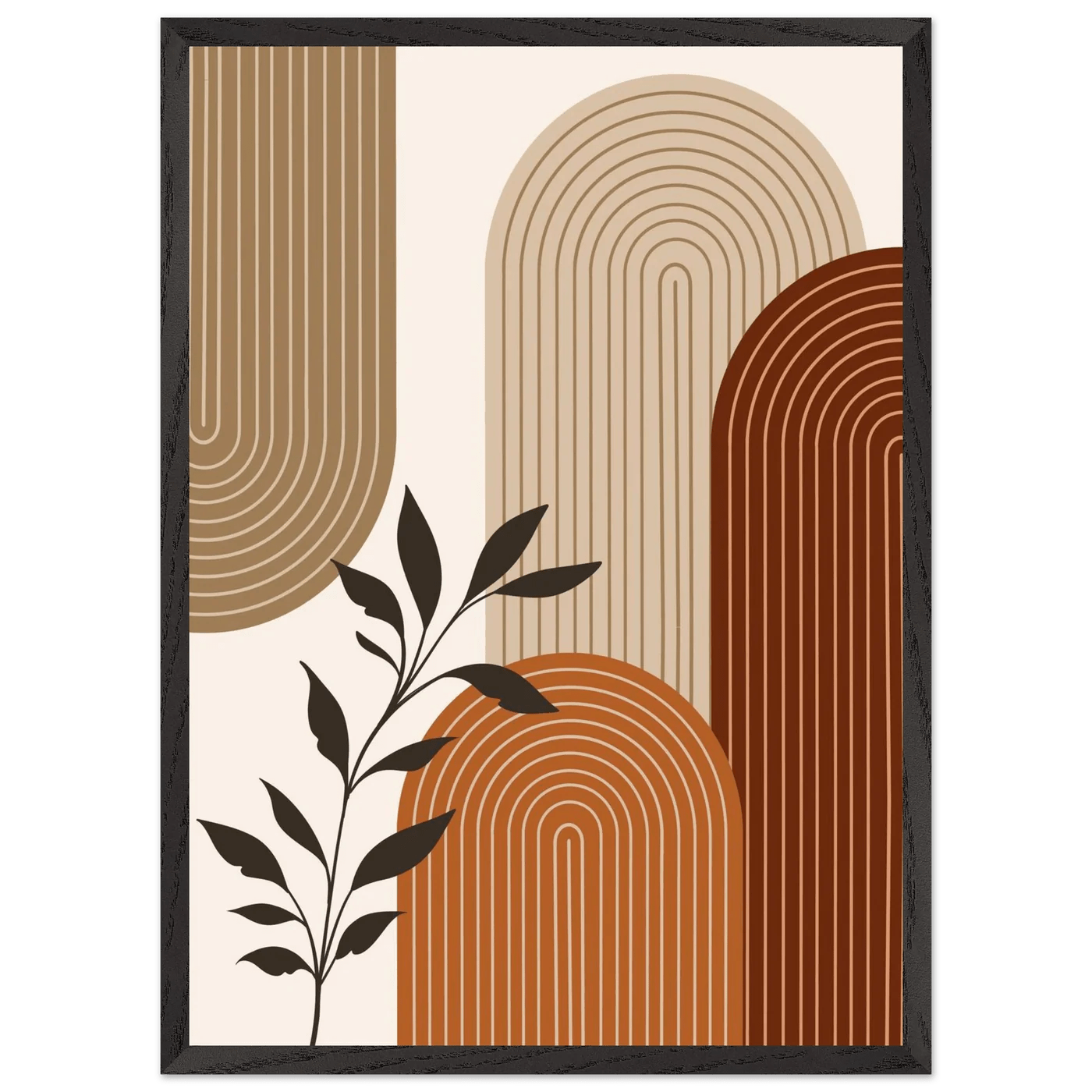 Tableau Minimaliste Courbes Terracotta - La Maison Du Tableau