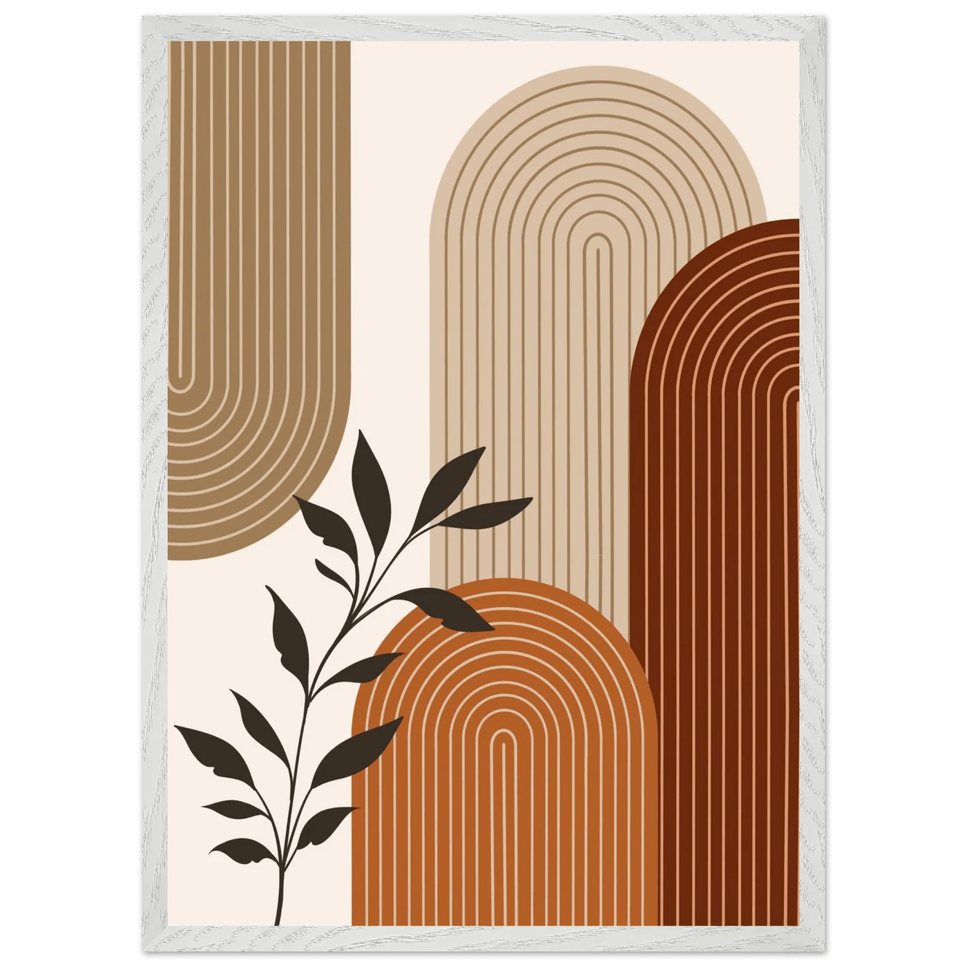 Tableau Minimaliste Courbes Terracotta - La Maison Du Tableau