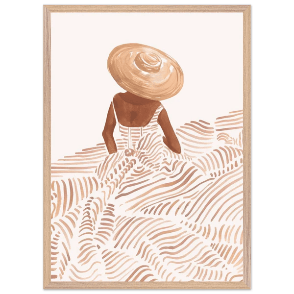 Tableau Minimaliste Femme Terracotta - La Maison Du Tableau