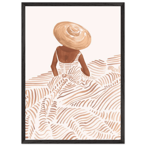 Tableau Minimaliste Femme Terracotta - La Maison Du Tableau