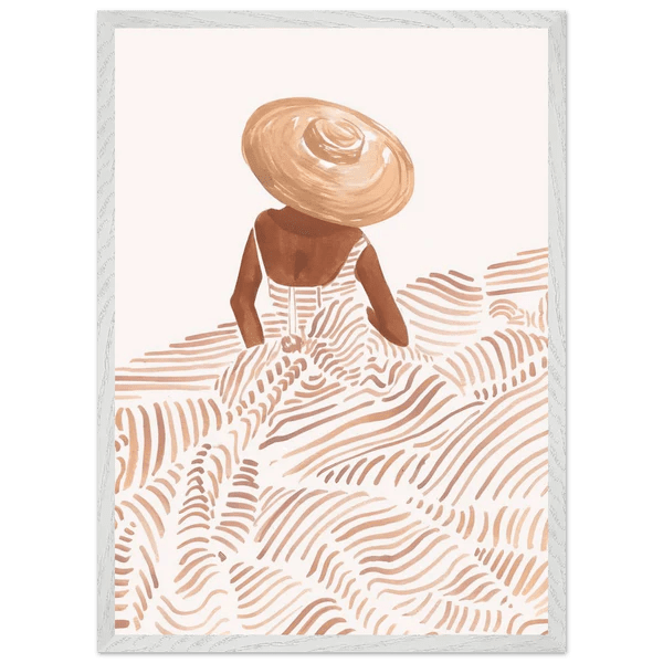 Tableau Minimaliste Femme Terracotta - La Maison Du Tableau