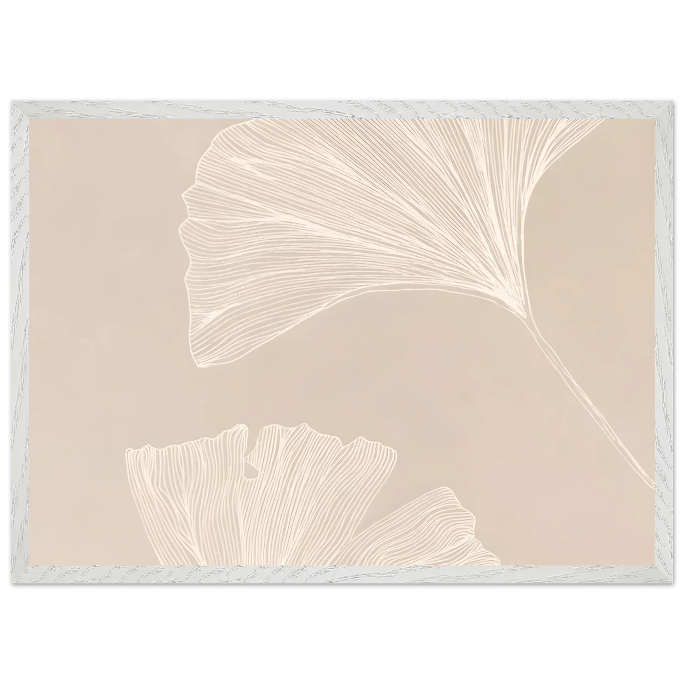 Tableau Minimaliste Feuilles Ginkgo - La Maison Du Tableau