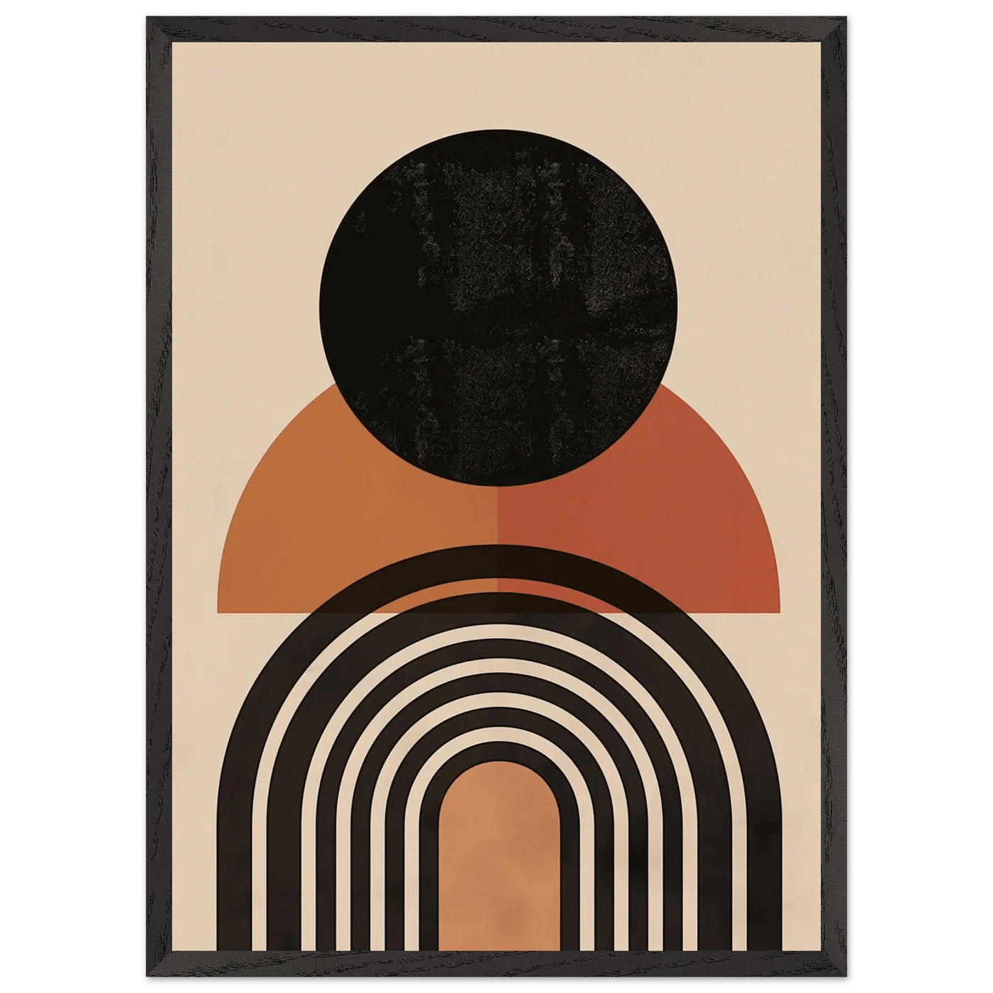 Tableau Minimaliste Géométrique Terracotta - La Maison Du Tableau