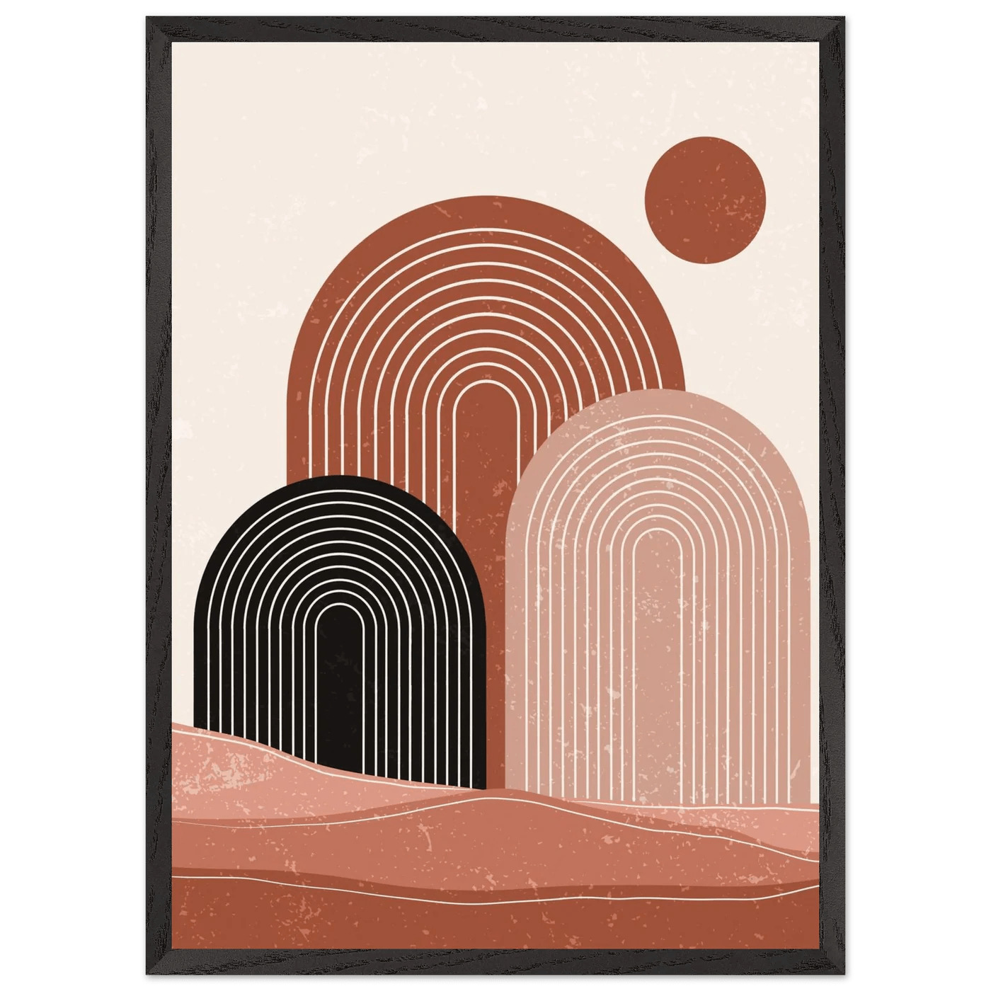 Tableau Minimaliste Horizon Terracotta - La Maison Du Tableau