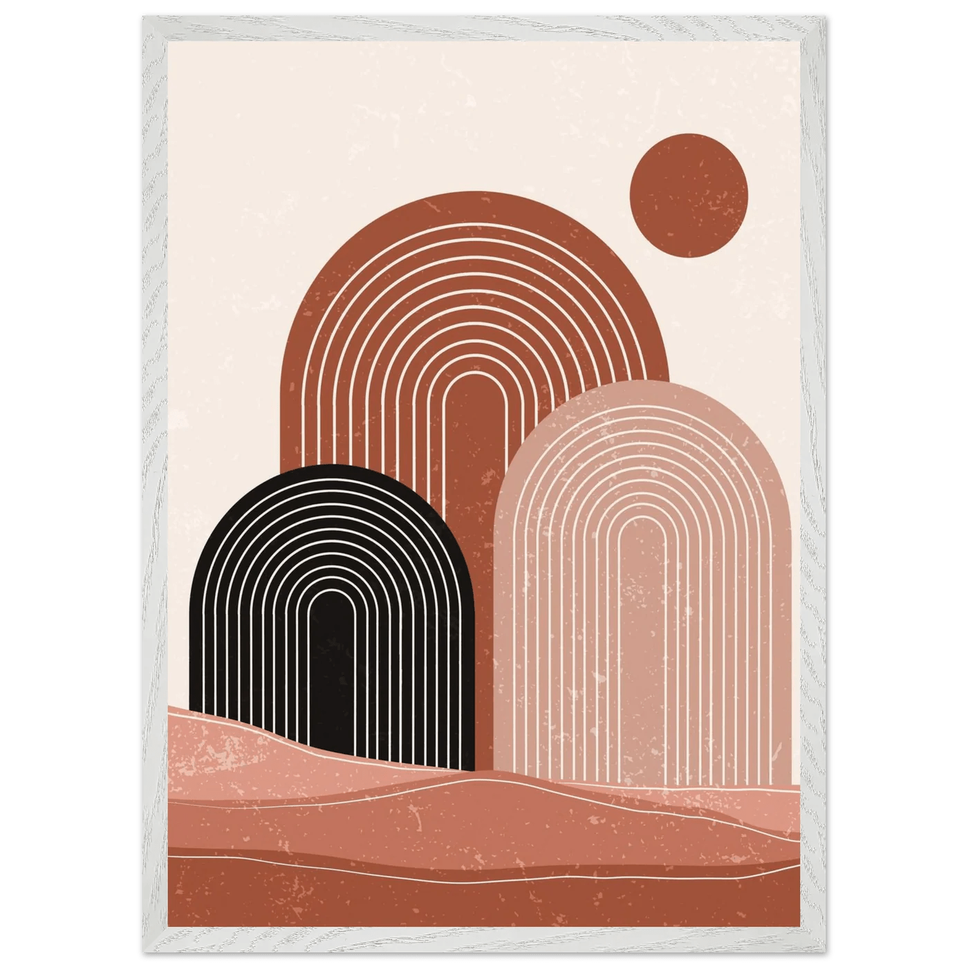 Tableau Minimaliste Horizon Terracotta - La Maison Du Tableau