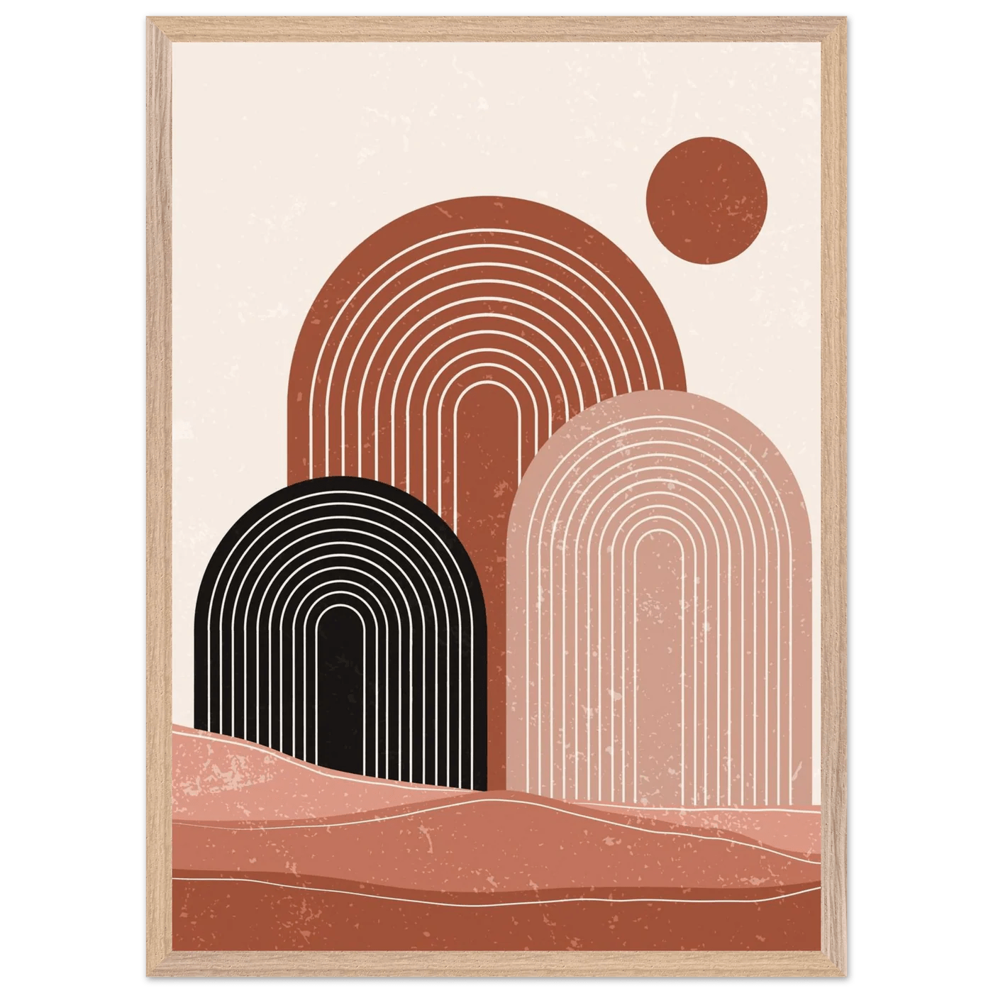 Tableau Minimaliste Horizon Terracotta - La Maison Du Tableau