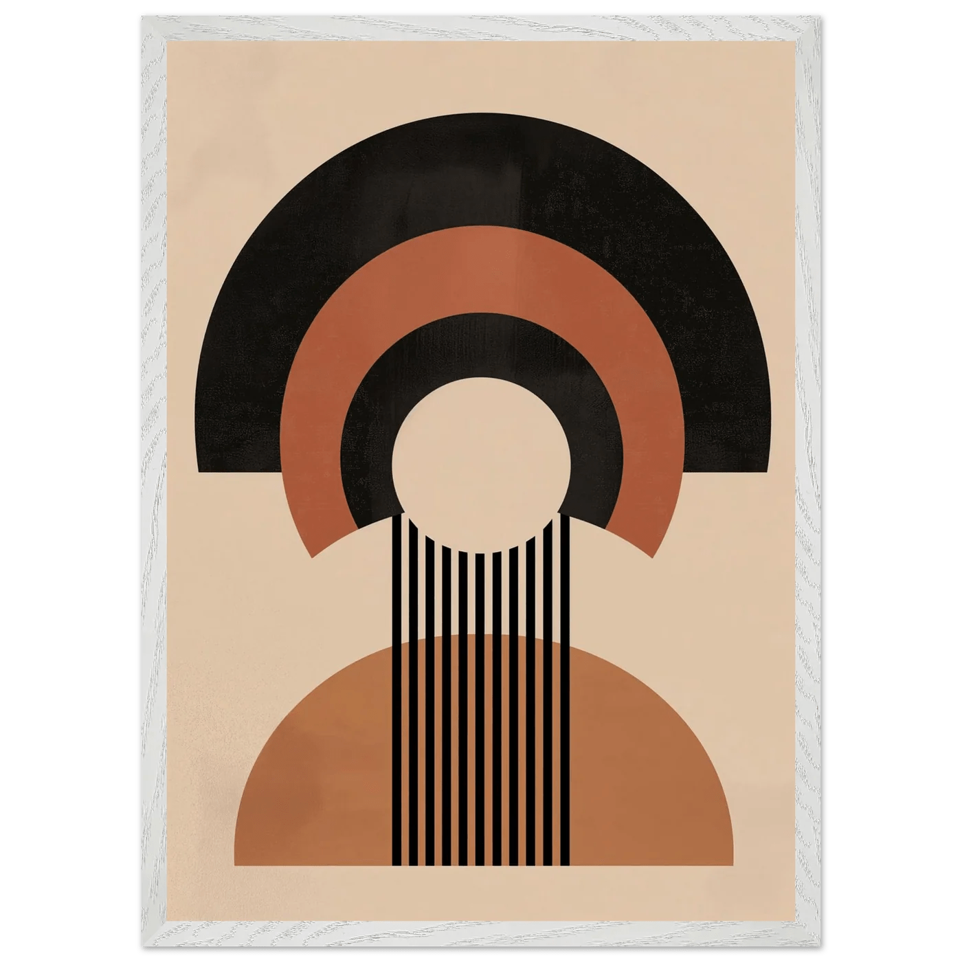 Tableau Minimaliste Symétrie Terracotta - La Maison Du Tableau