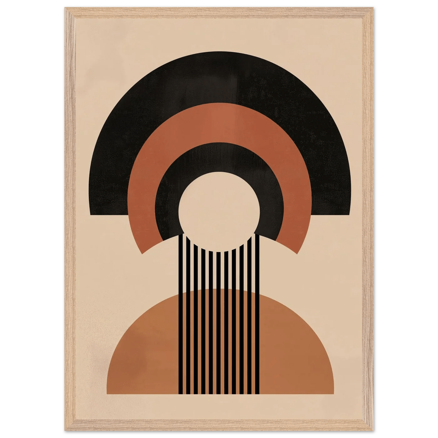 Tableau Minimaliste Symétrie Terracotta - La Maison Du Tableau