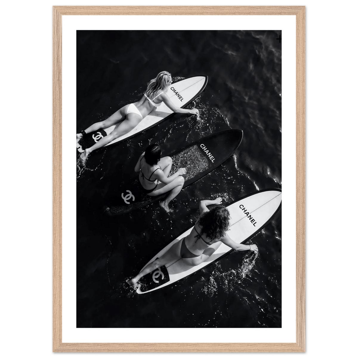 Tableau Noir et Blanc Chanel Surfeuses - La Maison Du Tableau