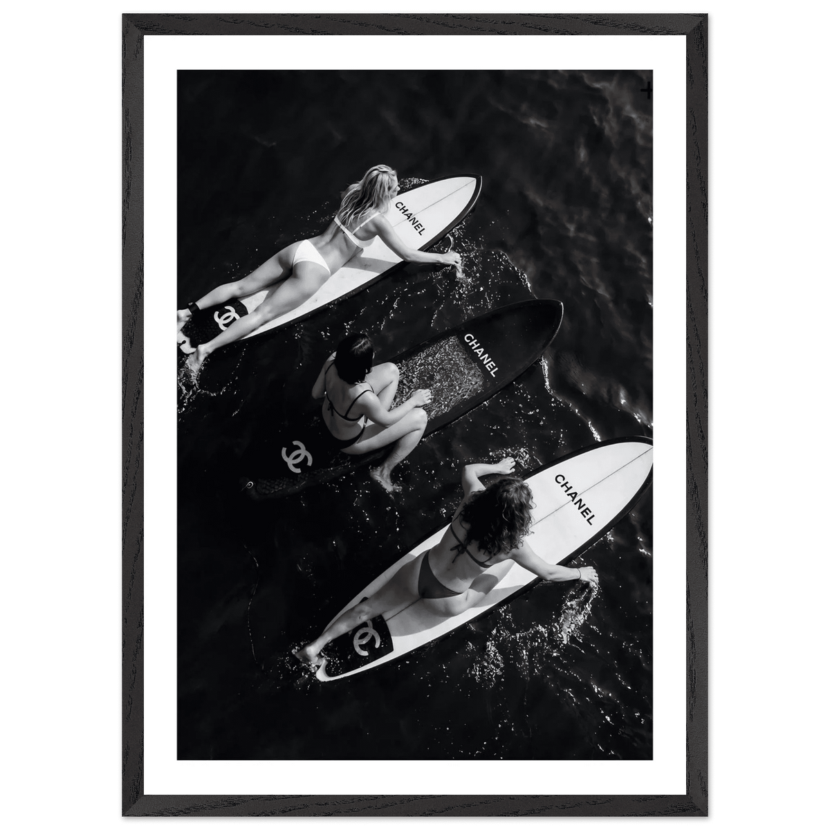 Tableau Noir et Blanc Chanel Surfeuses - La Maison Du Tableau