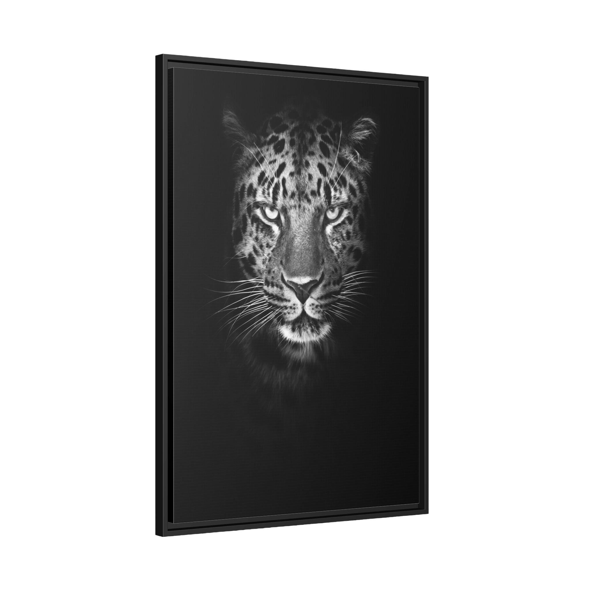 Tableau Noir et Blanc Léopard - La Maison Du Tableau