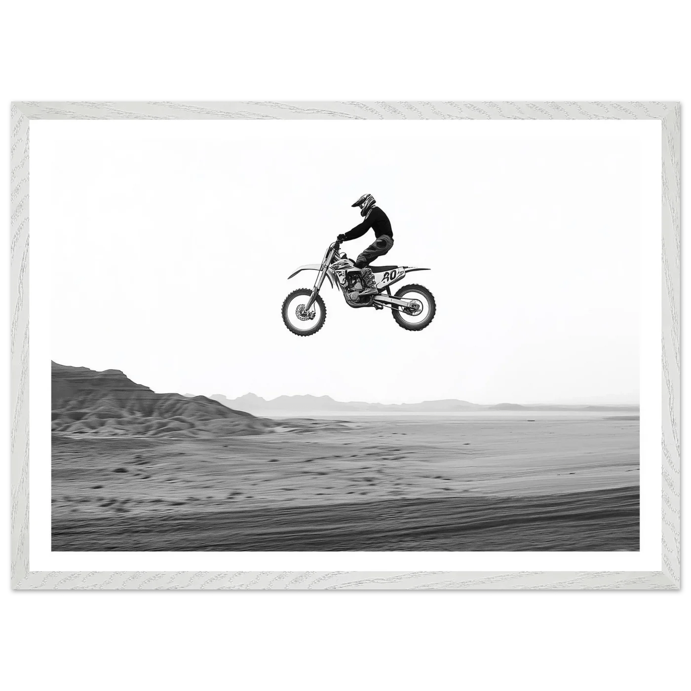 Tableau Noir et Blanc Moto - Cross - La Maison Du Tableau