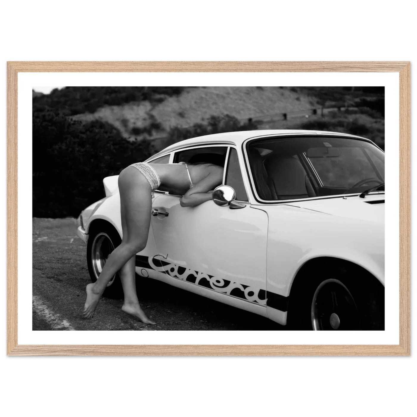 Tableau Noir et Blanc Porsche Carrera - La Maison Du Tableau