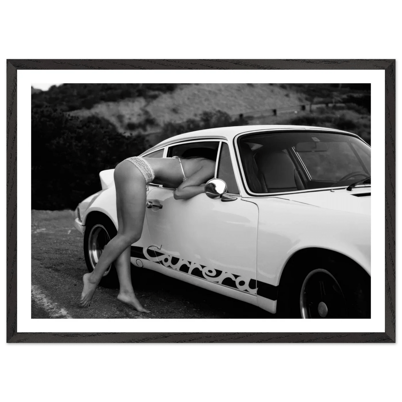 Tableau Noir et Blanc Porsche Carrera - La Maison Du Tableau