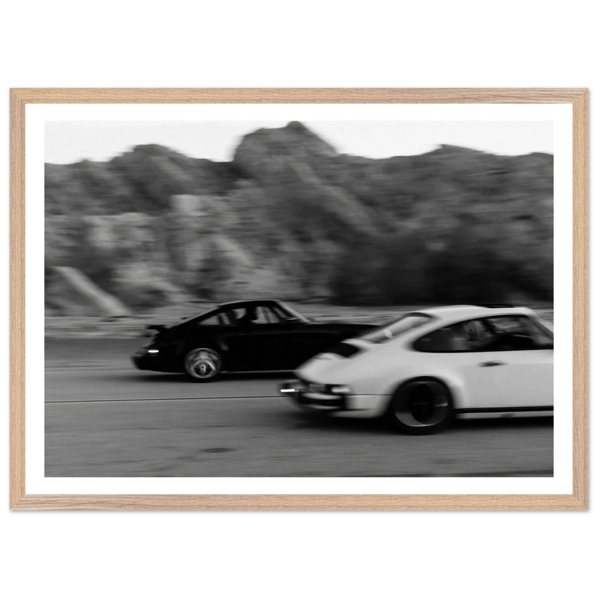 Tableau Noir et Blanc Porsche Vintage - La Maison Du Tableau