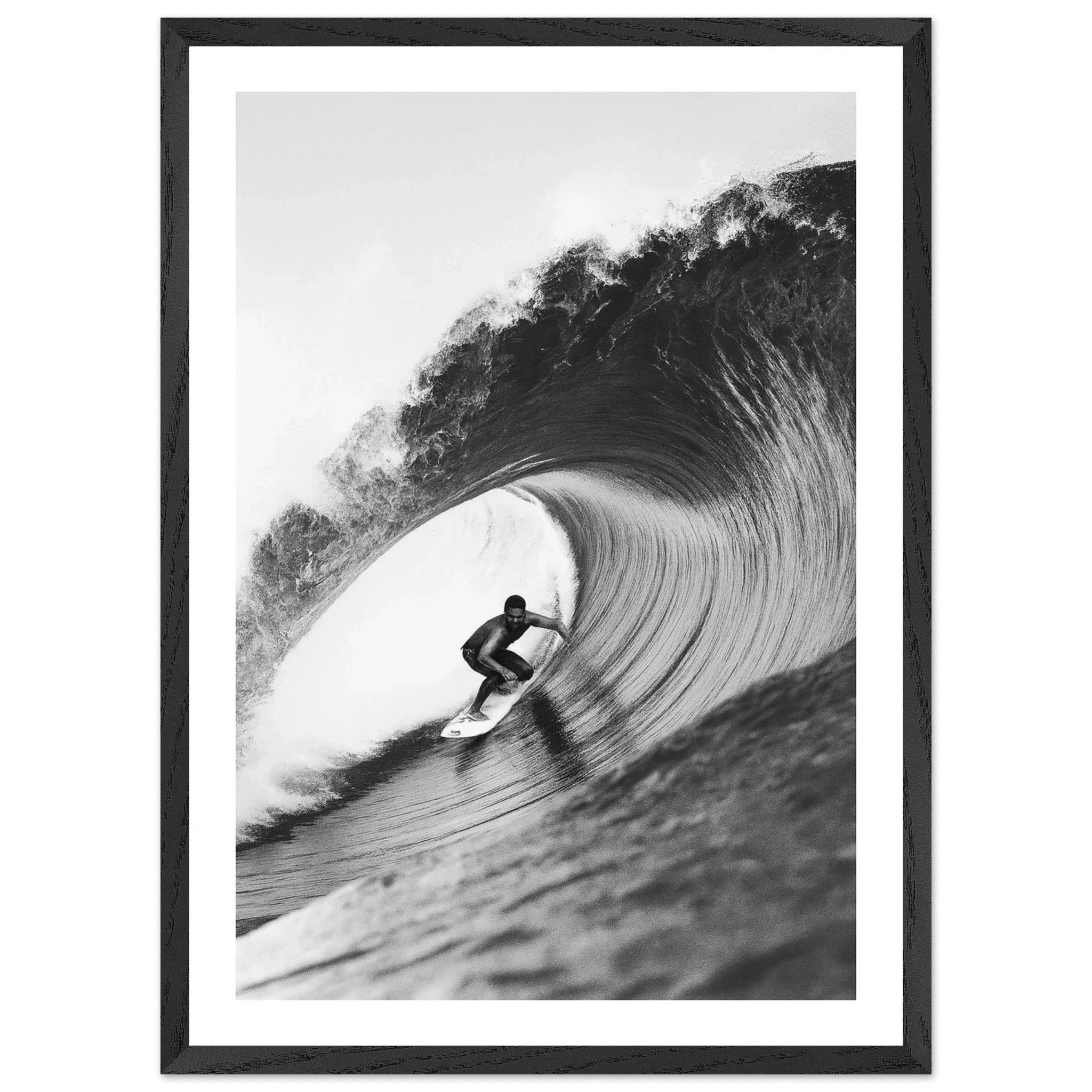 Tableau Noir et Blanc Vague Géante - La Maison Du Tableau