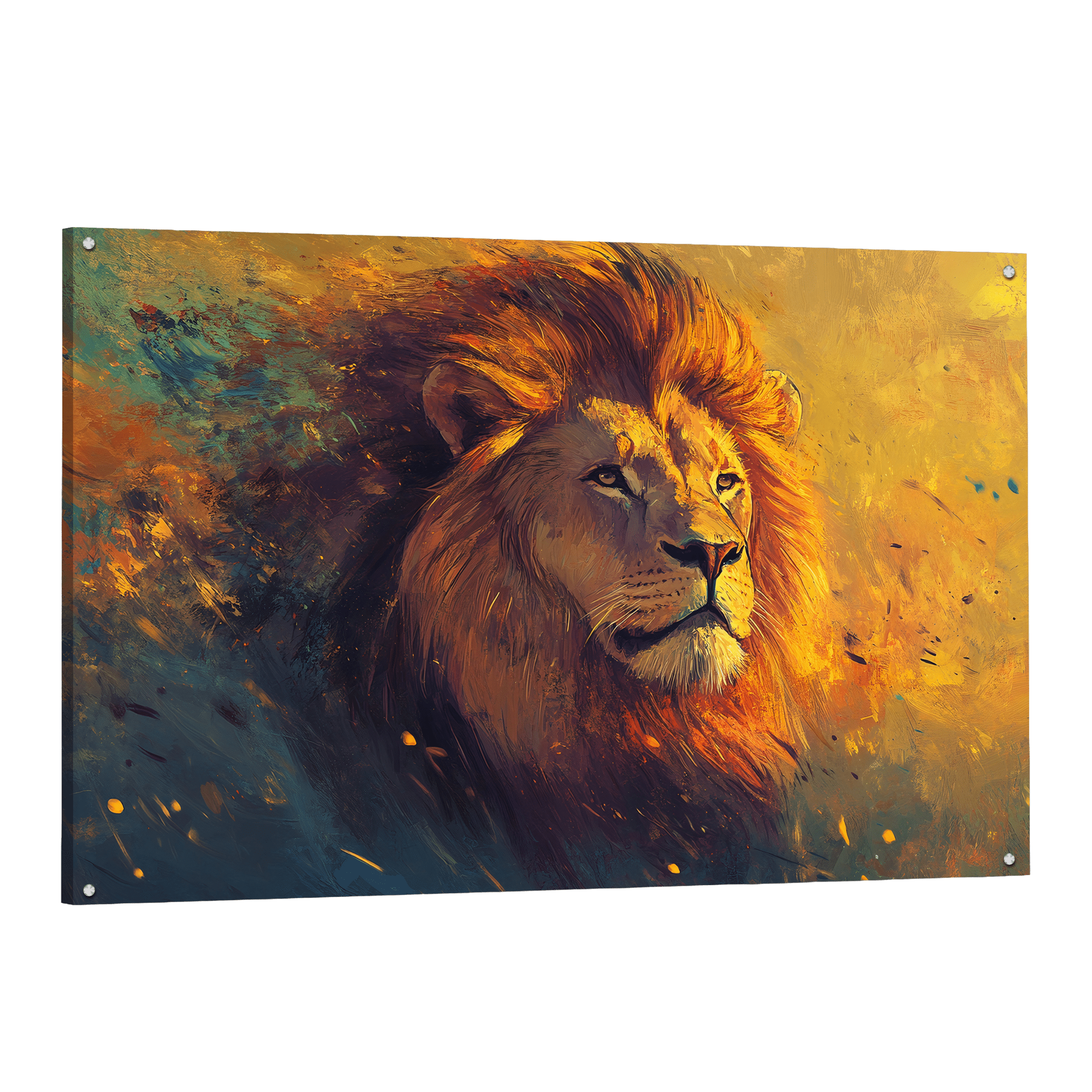 Tableau Peinture Lion - La Maison Du Tableau