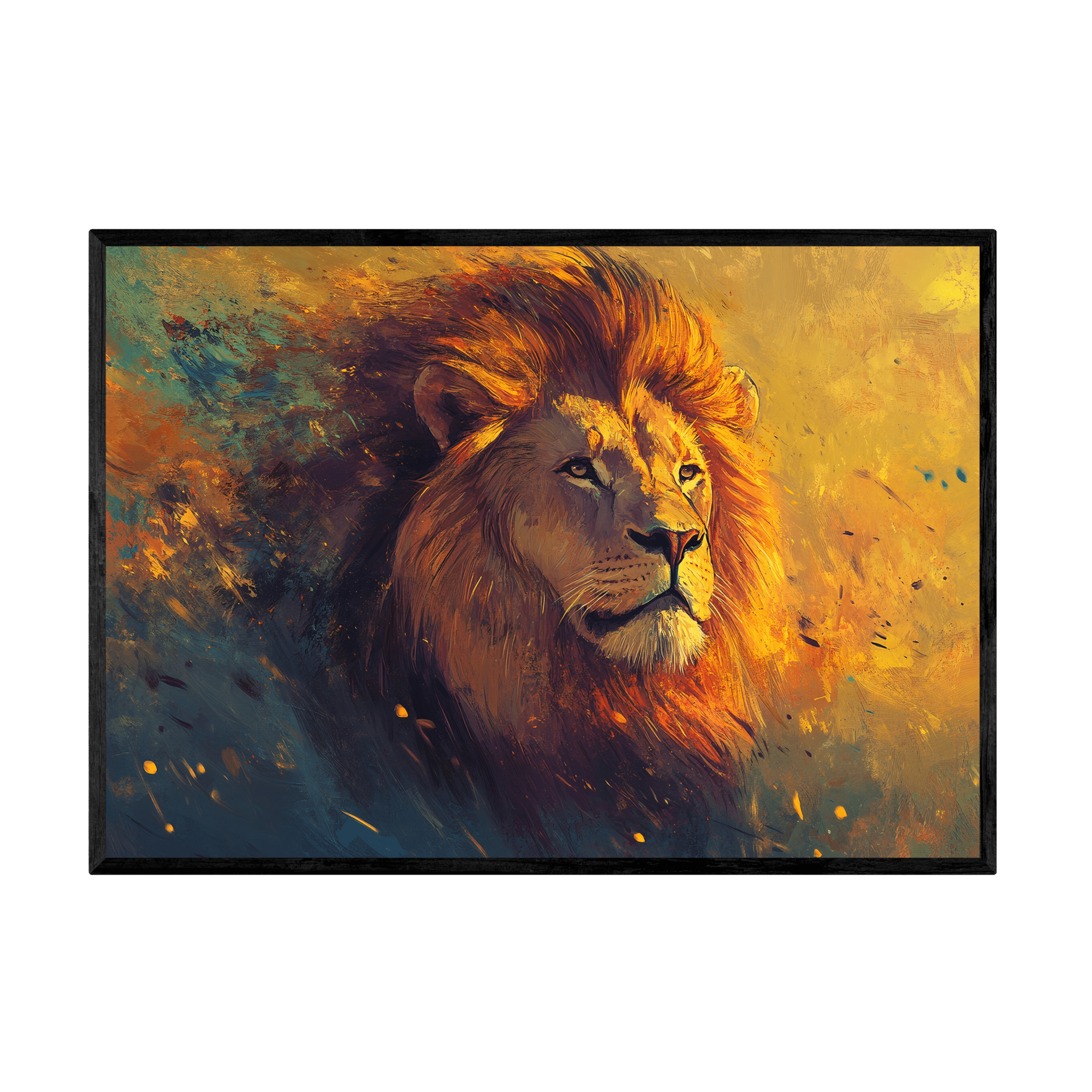 Tableau Peinture Lion - La Maison Du Tableau