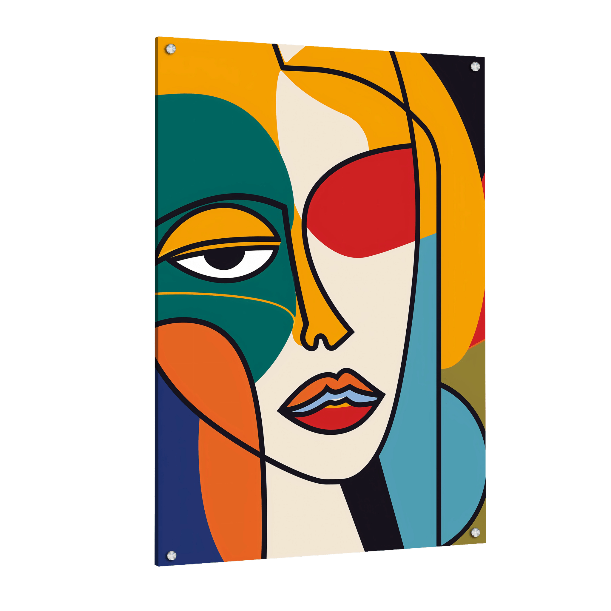 Tableau Peinture Visage Abstrait - La Maison Du Tableau