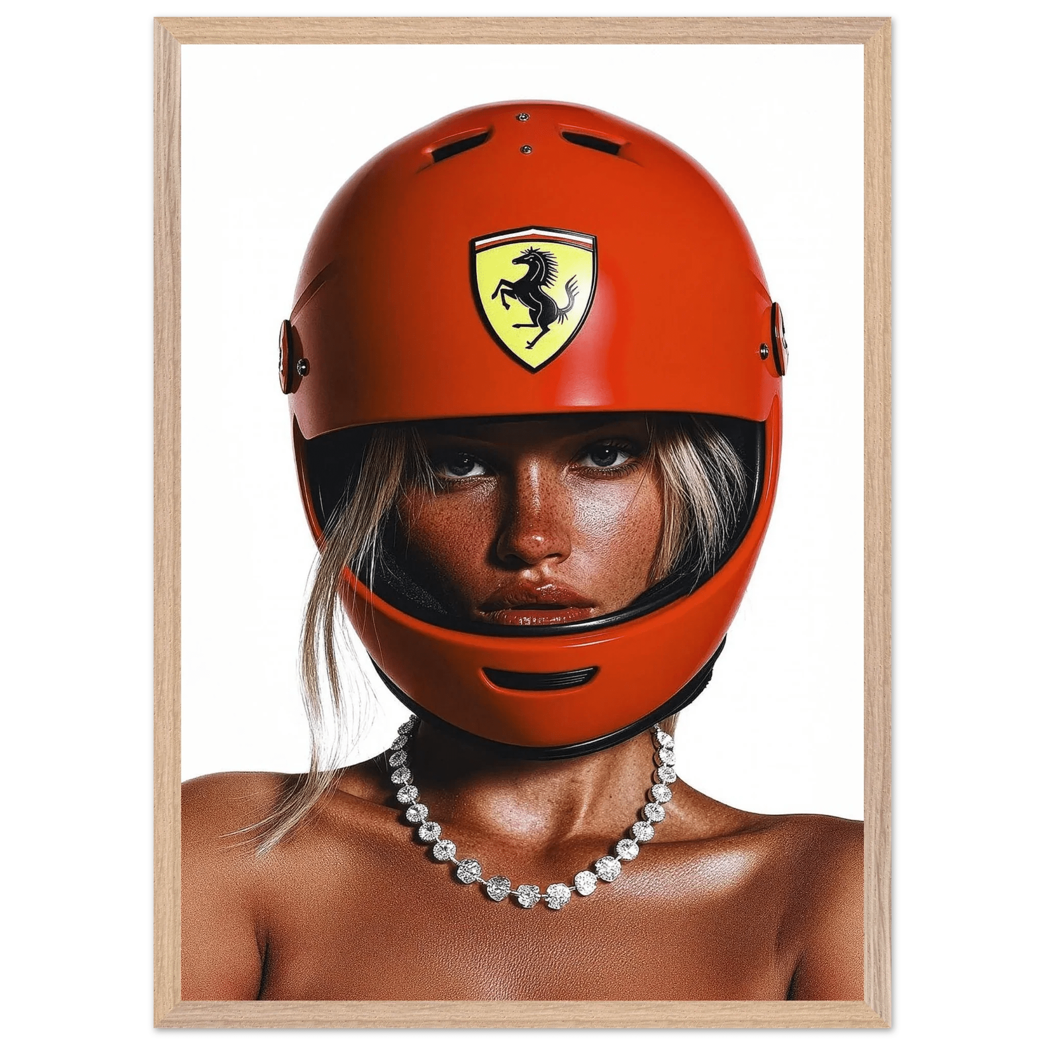 Tableau Photographie Élégant Casque Ferrari - La Maison Du Tableau