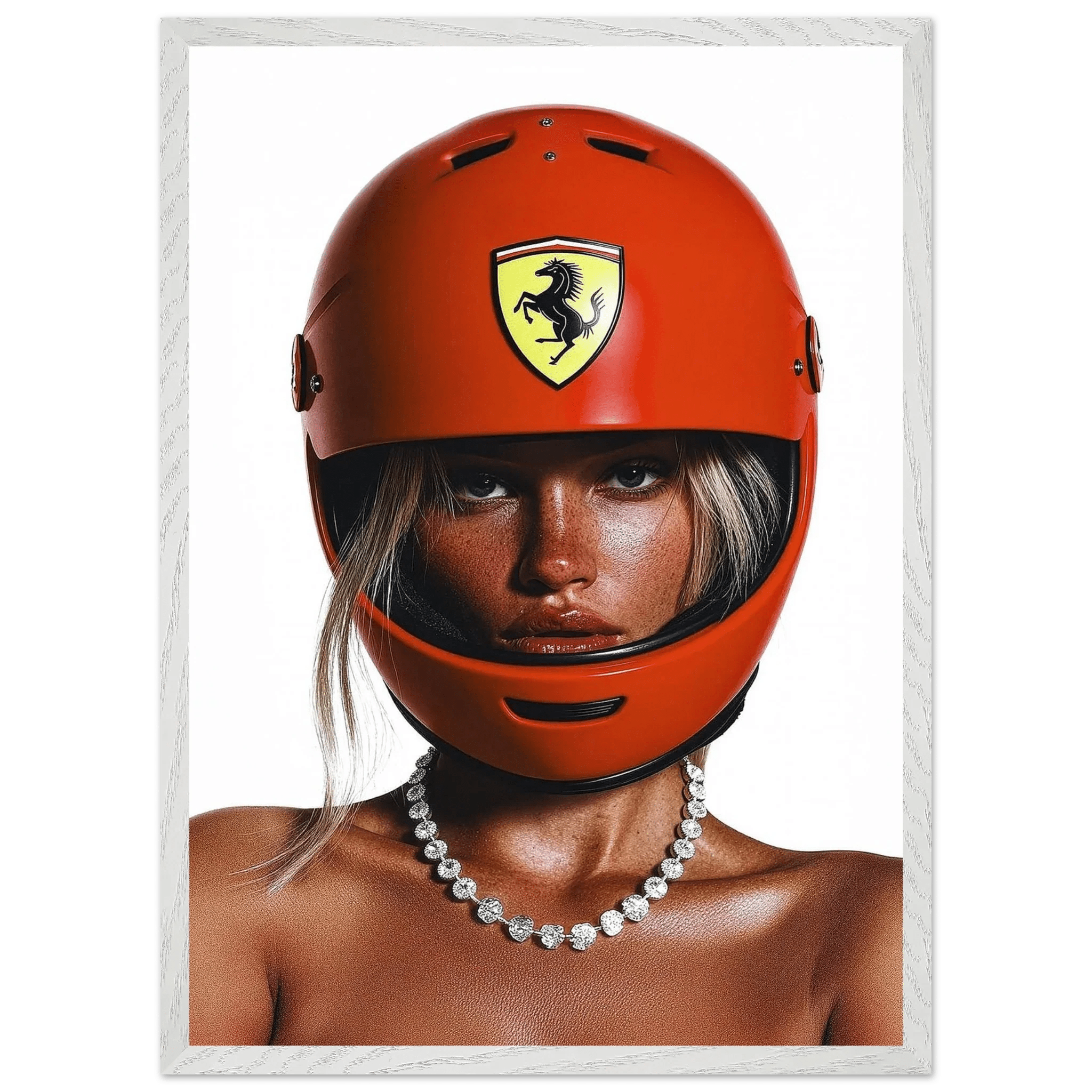 Tableau Photographie Élégant Casque Ferrari - La Maison Du Tableau