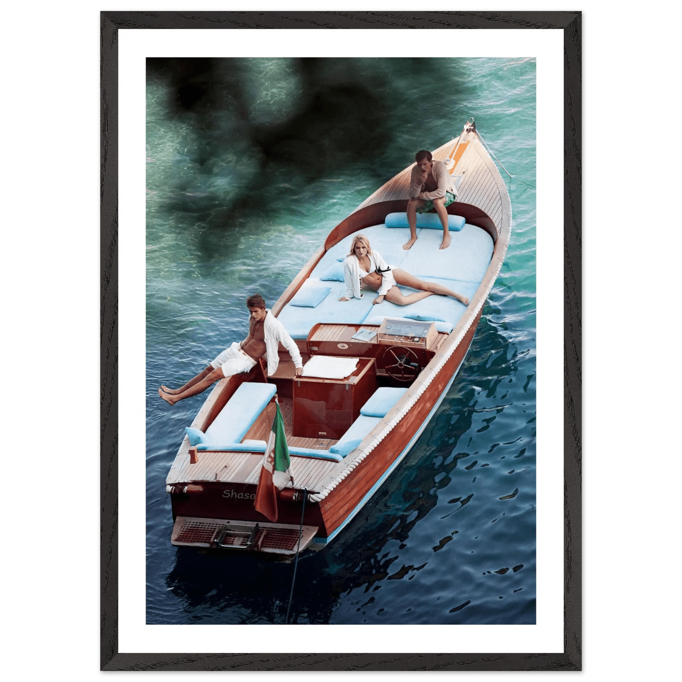 Tableau Photographie Lac de Come Bateau - La Maison Du Tableau
