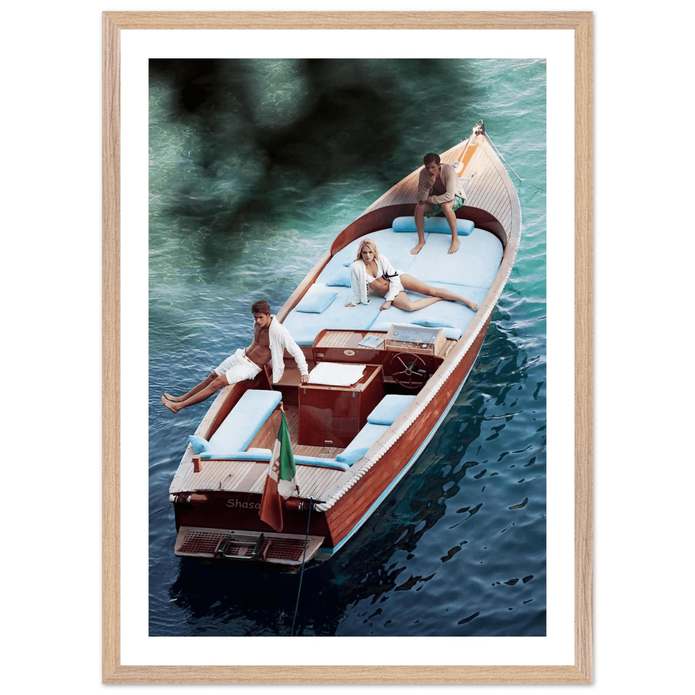 Tableau Photographie Lac de Come Bateau - La Maison Du Tableau